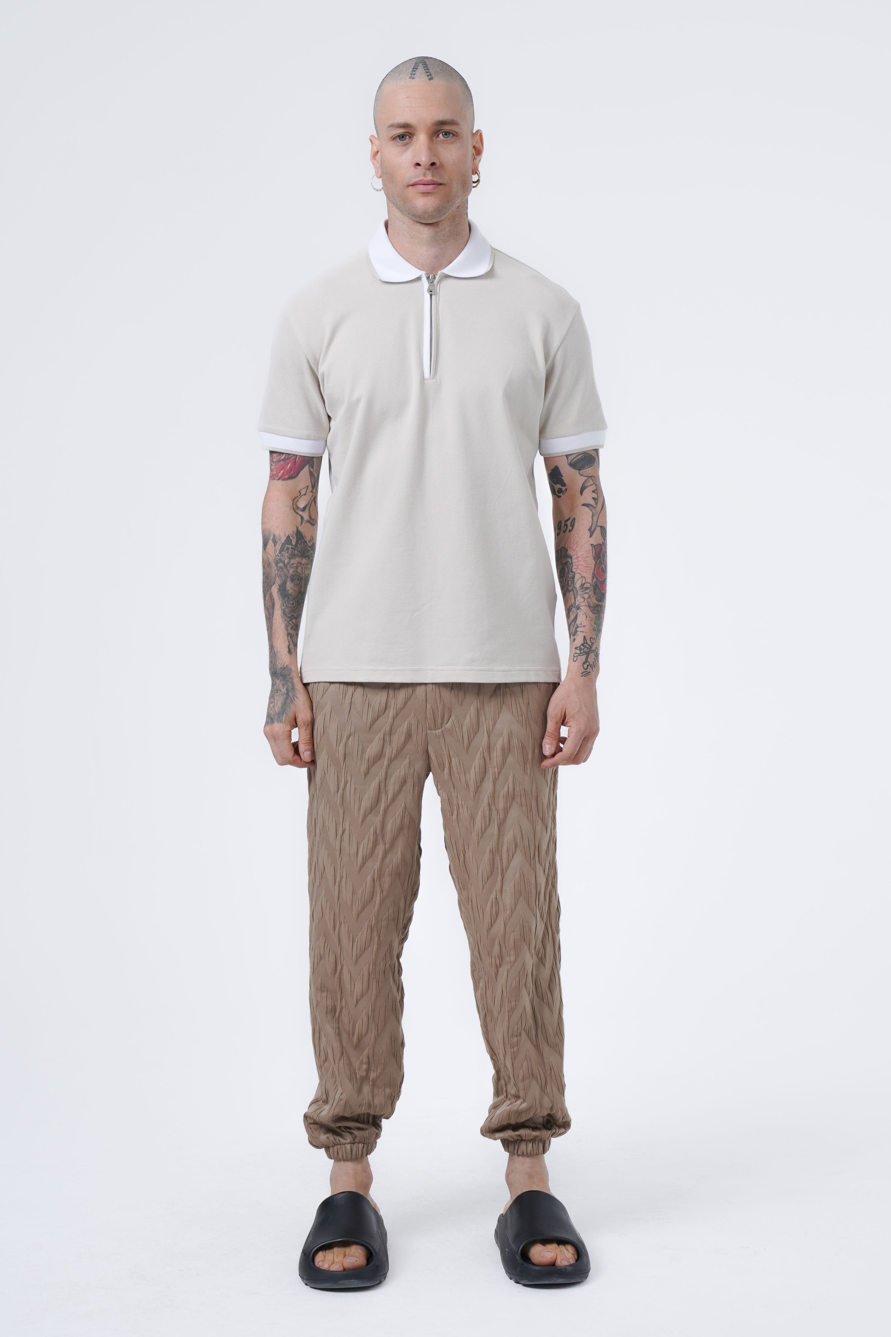 zigzag jacquard jogger