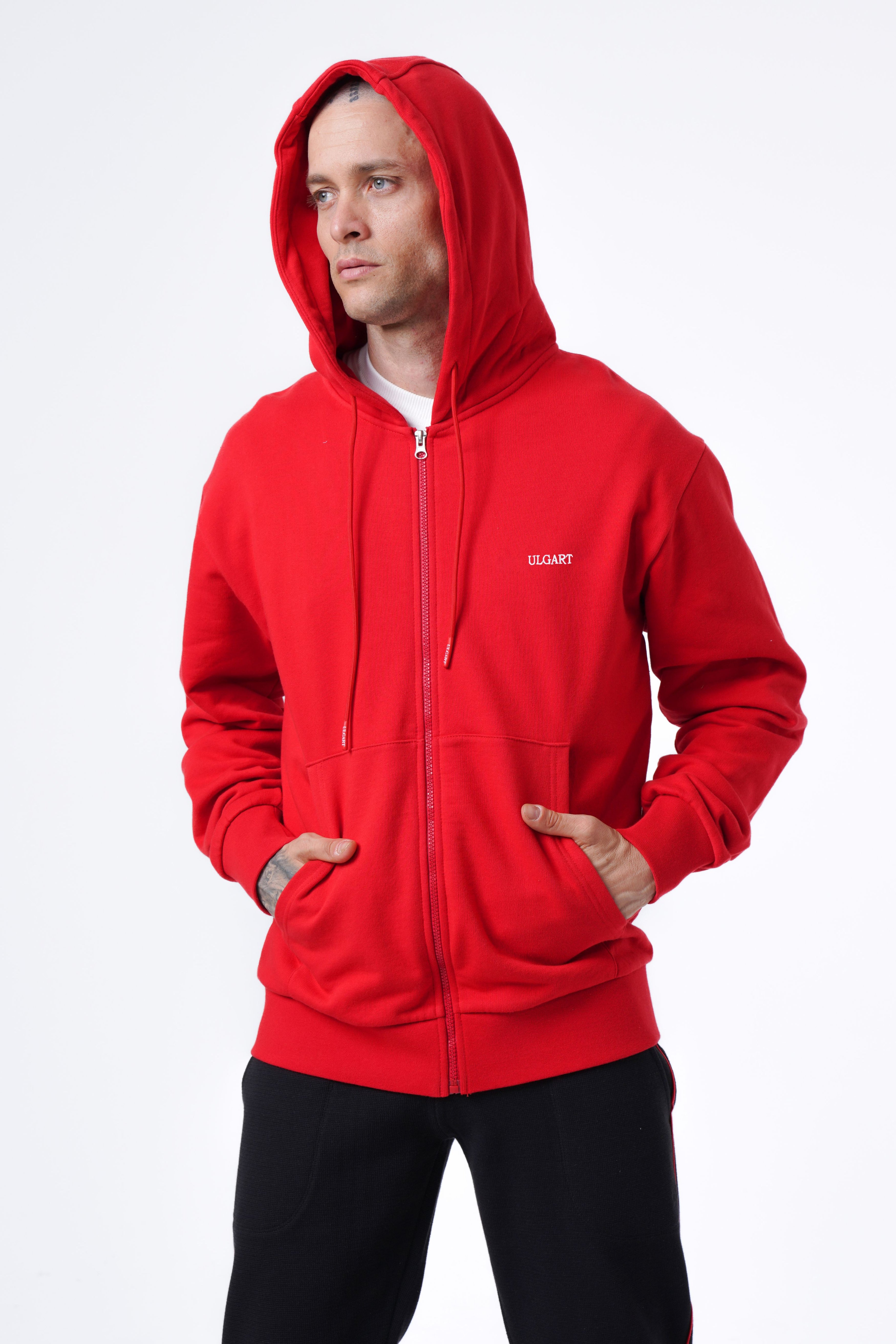 Basic-Hoodie mit Reißverschluss