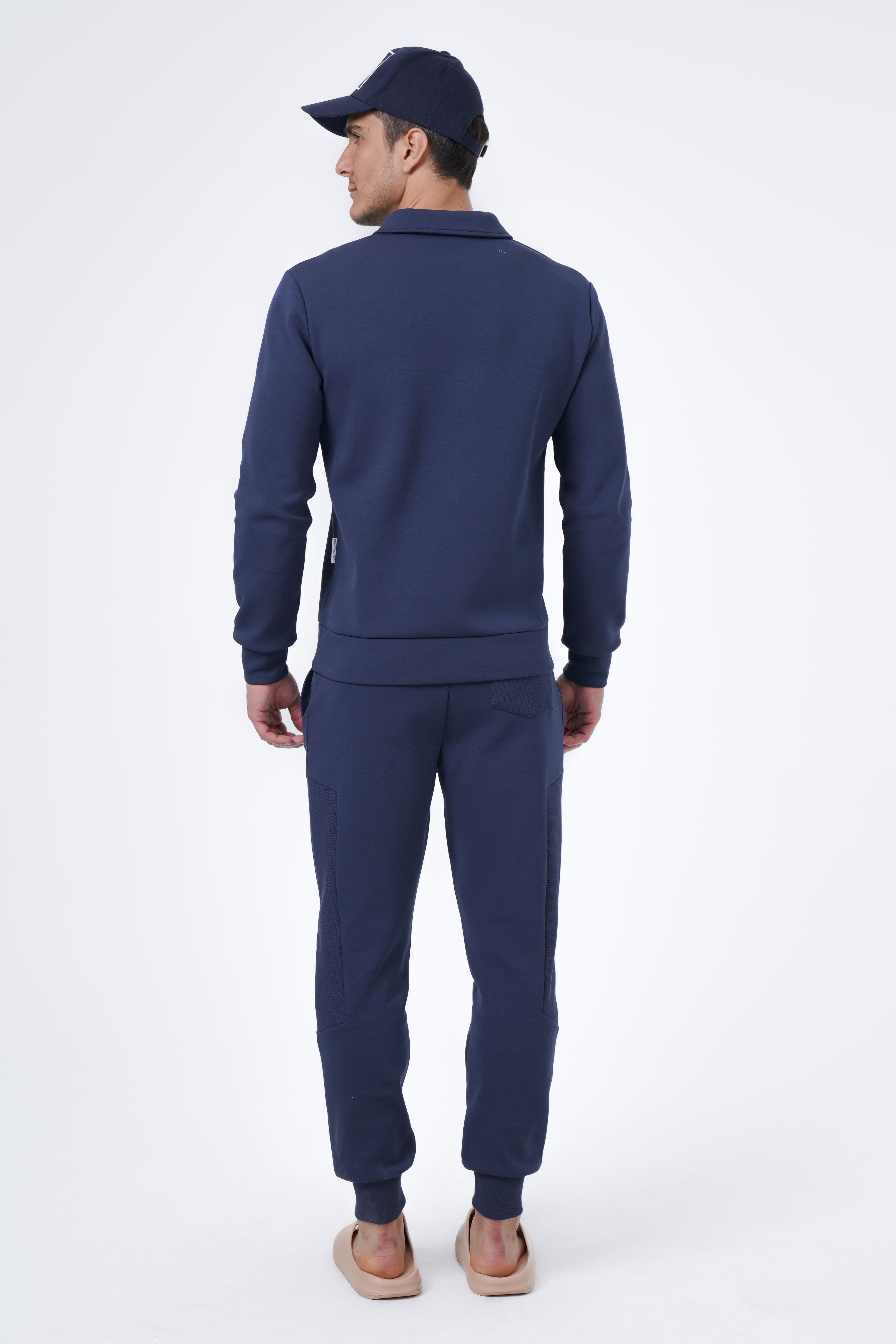 half zip polo and jogger set