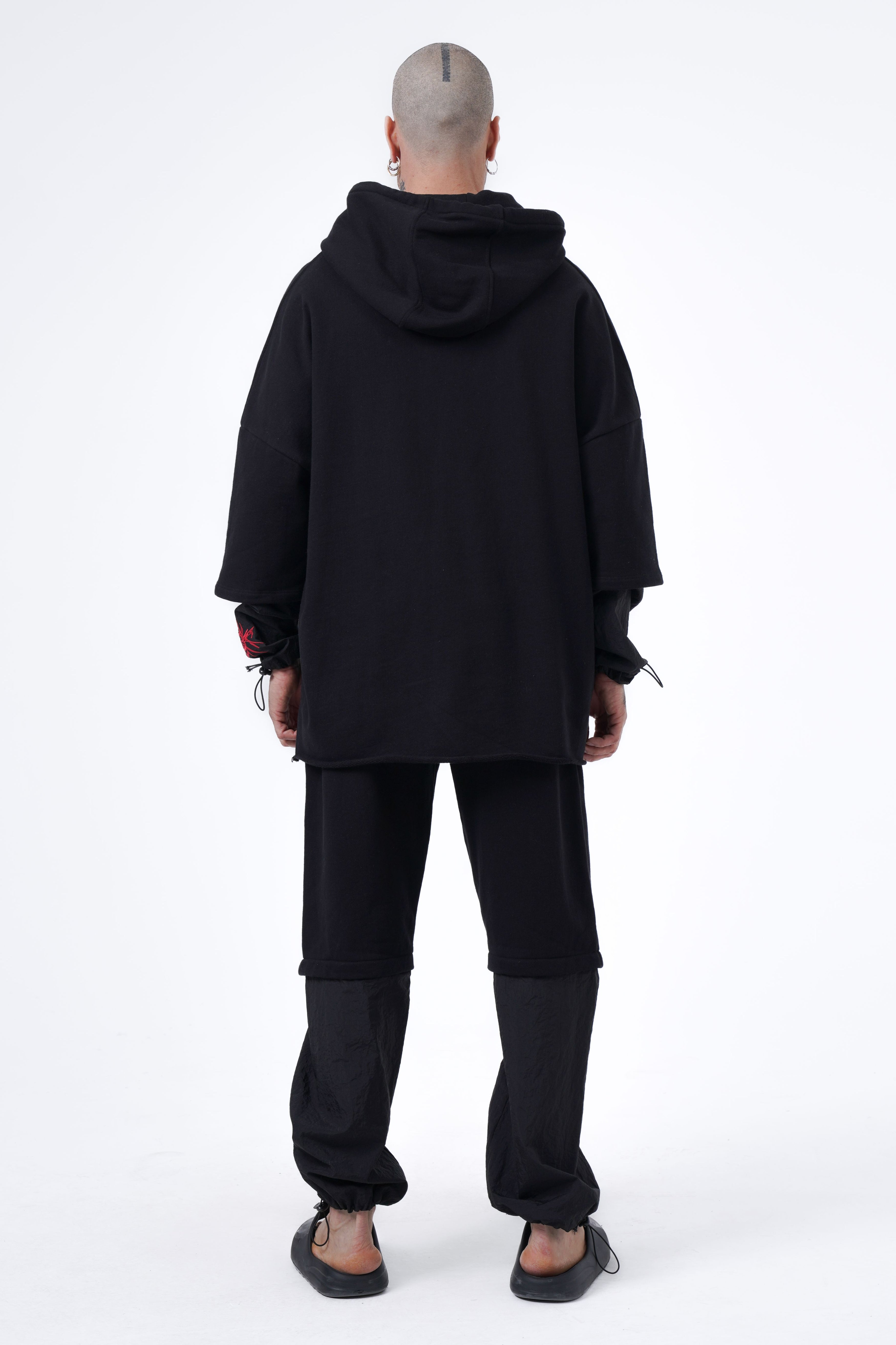 spider detailed oversize hoodie