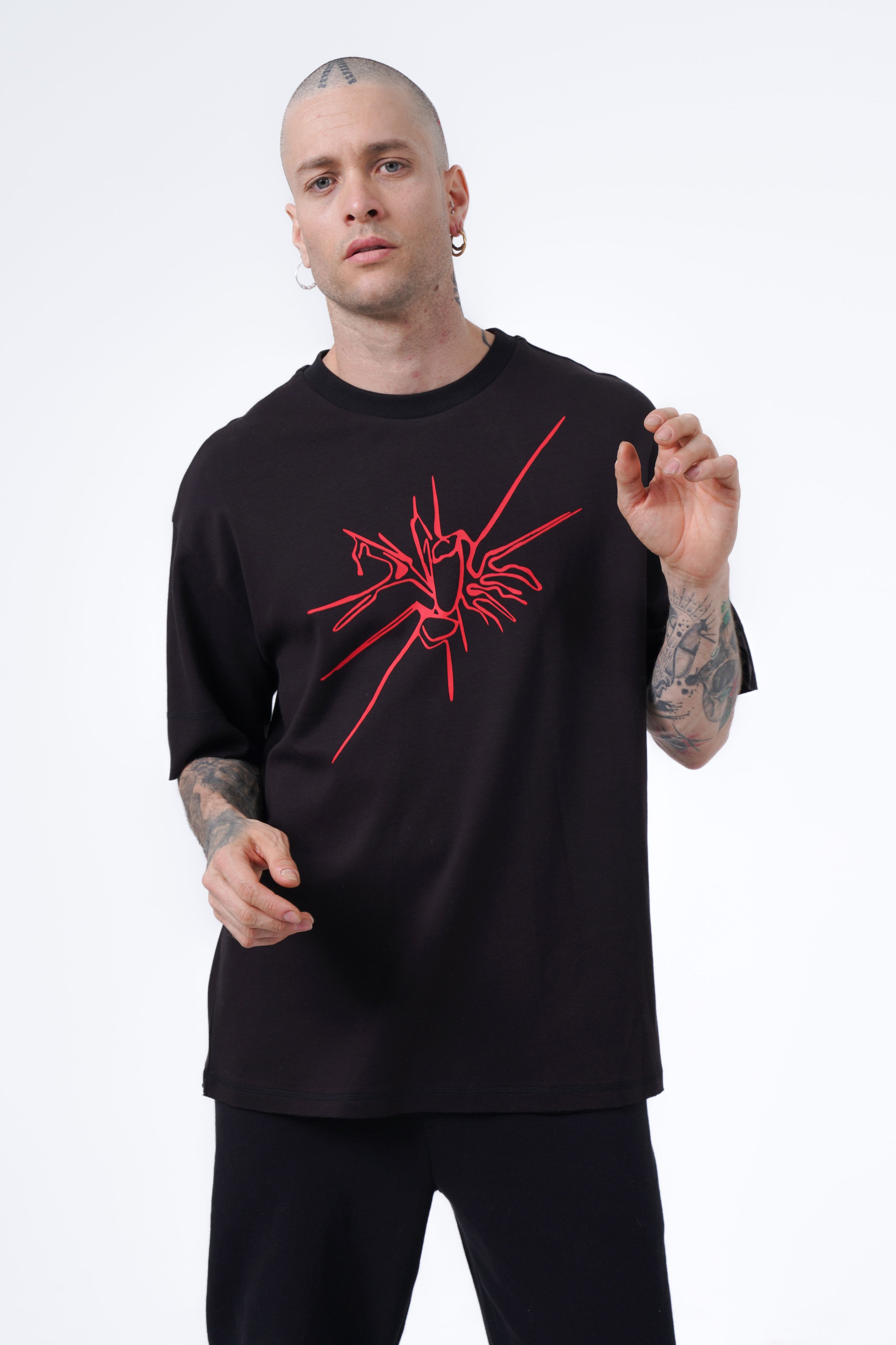 spider detailed oversize tshirt