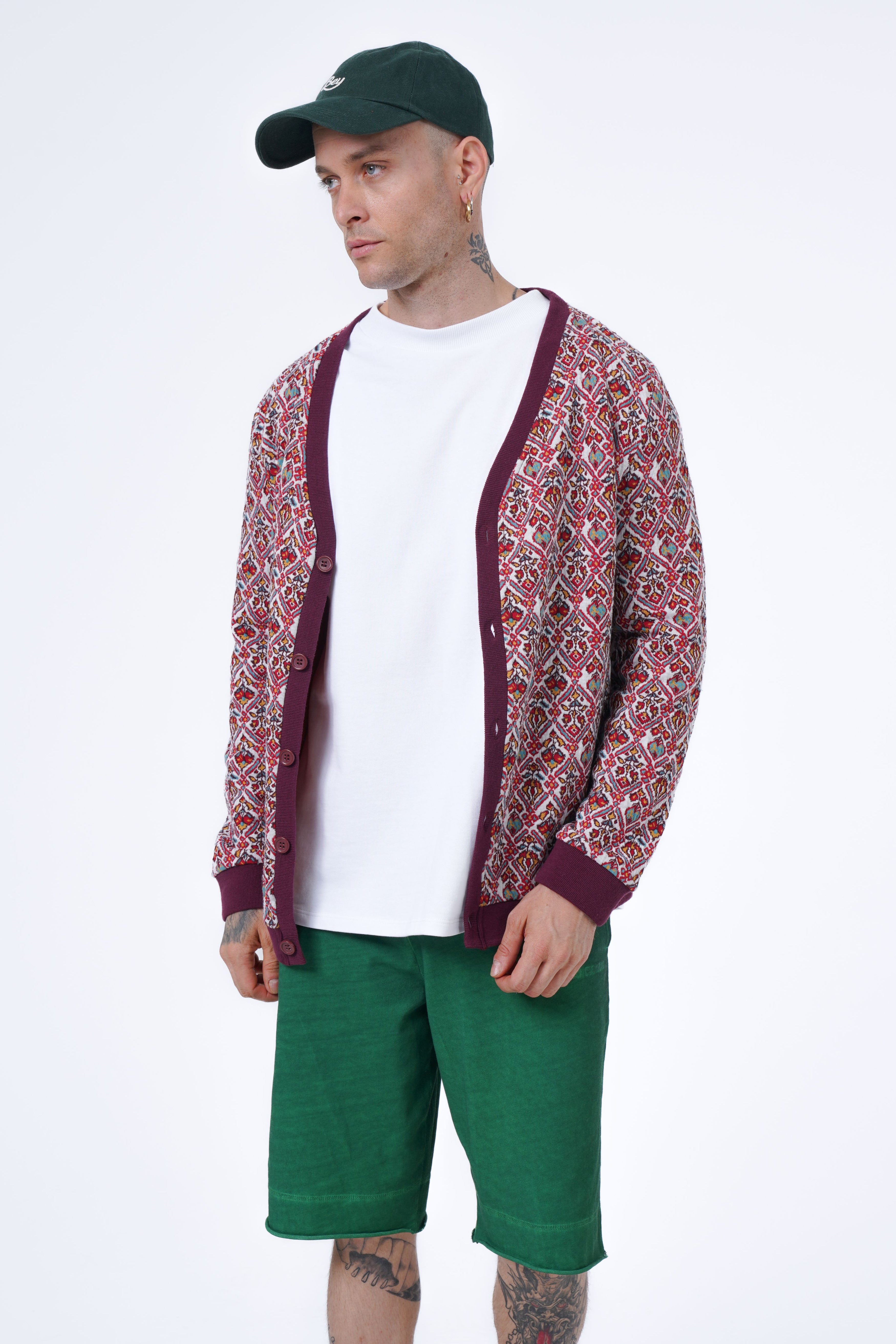 jacquard cardigan