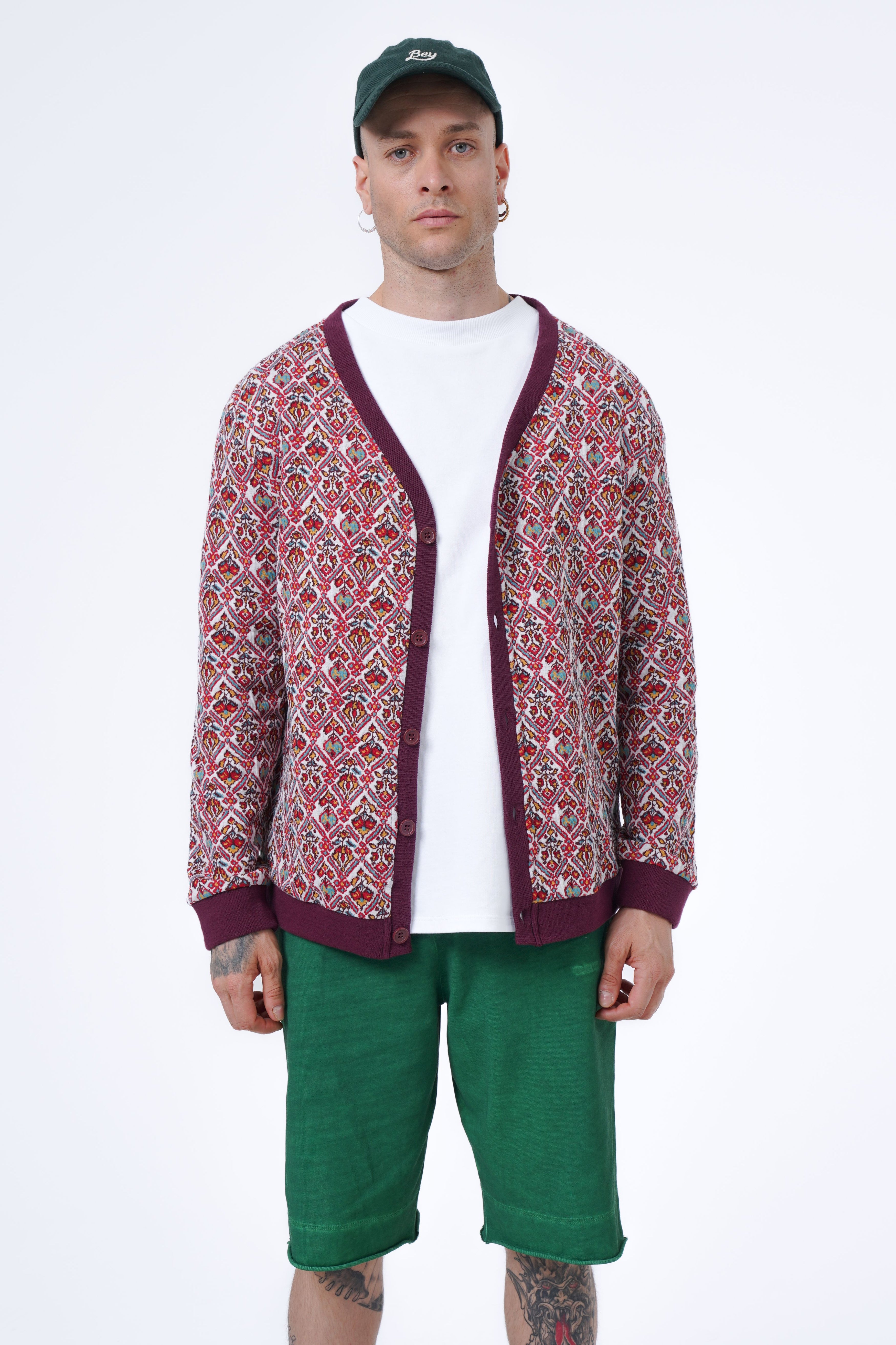 jacquard cardigan
