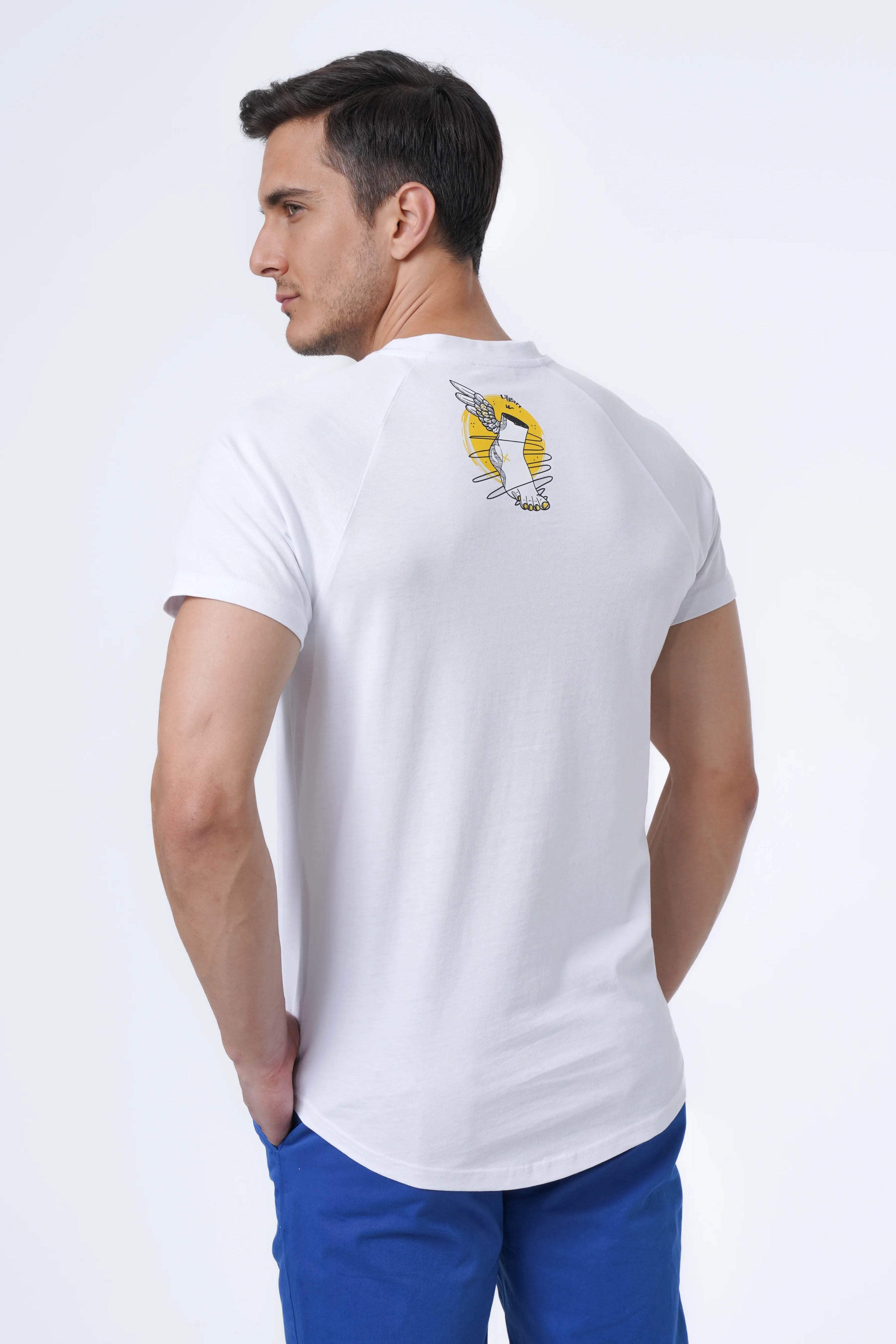 raglan tshirt with print in the back
