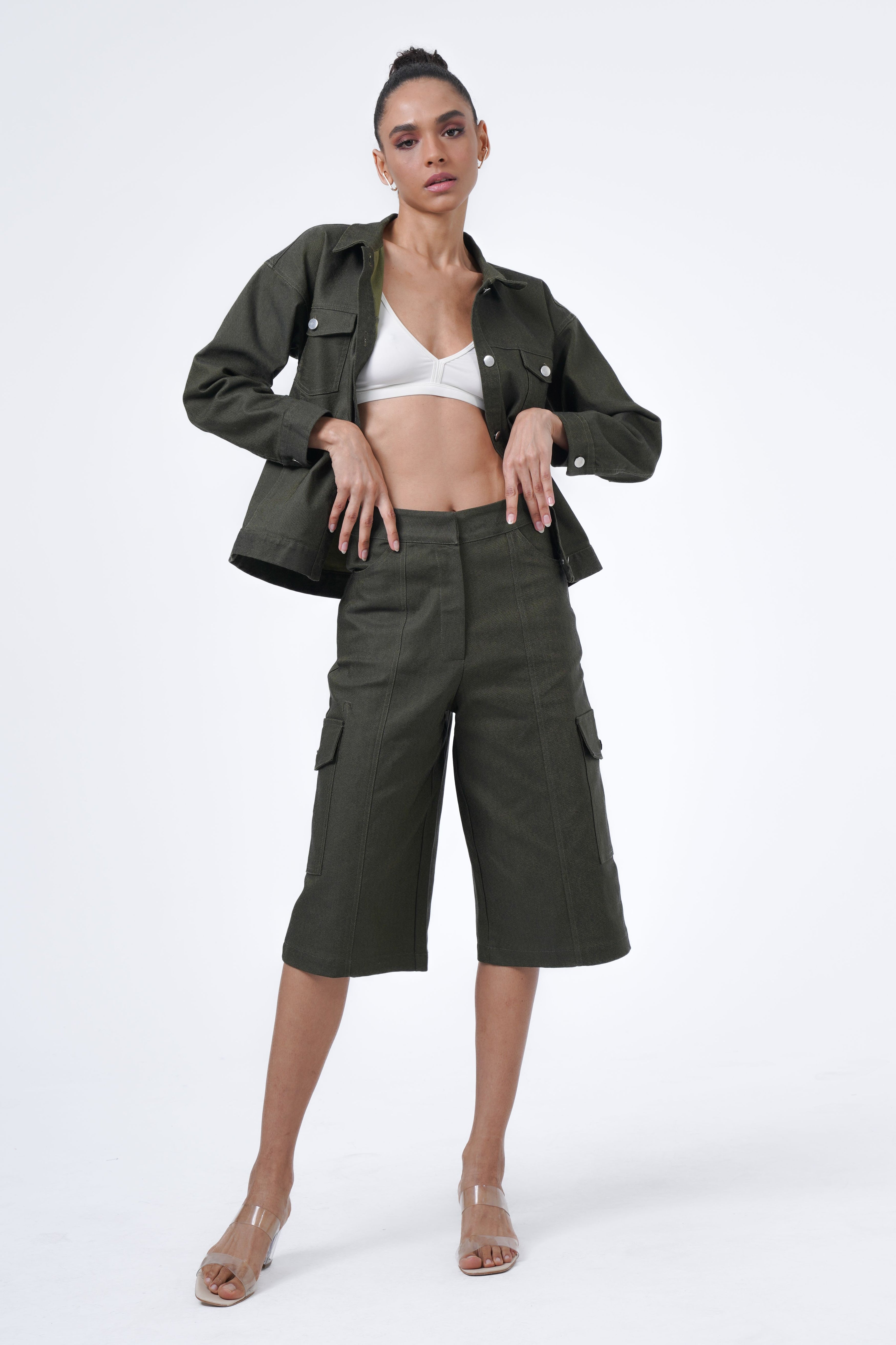 short denim trousers
