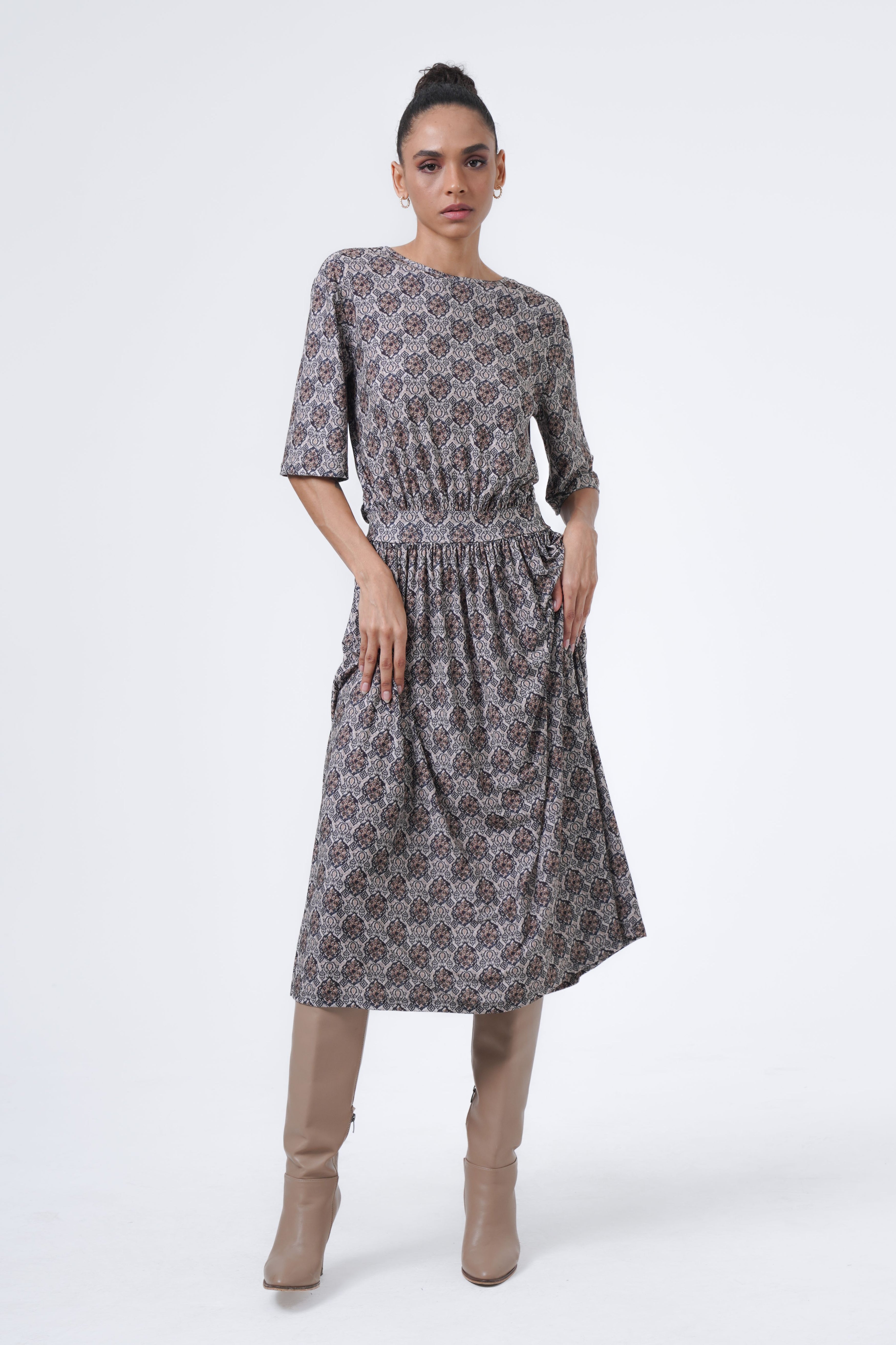 low-cut comfortable dress