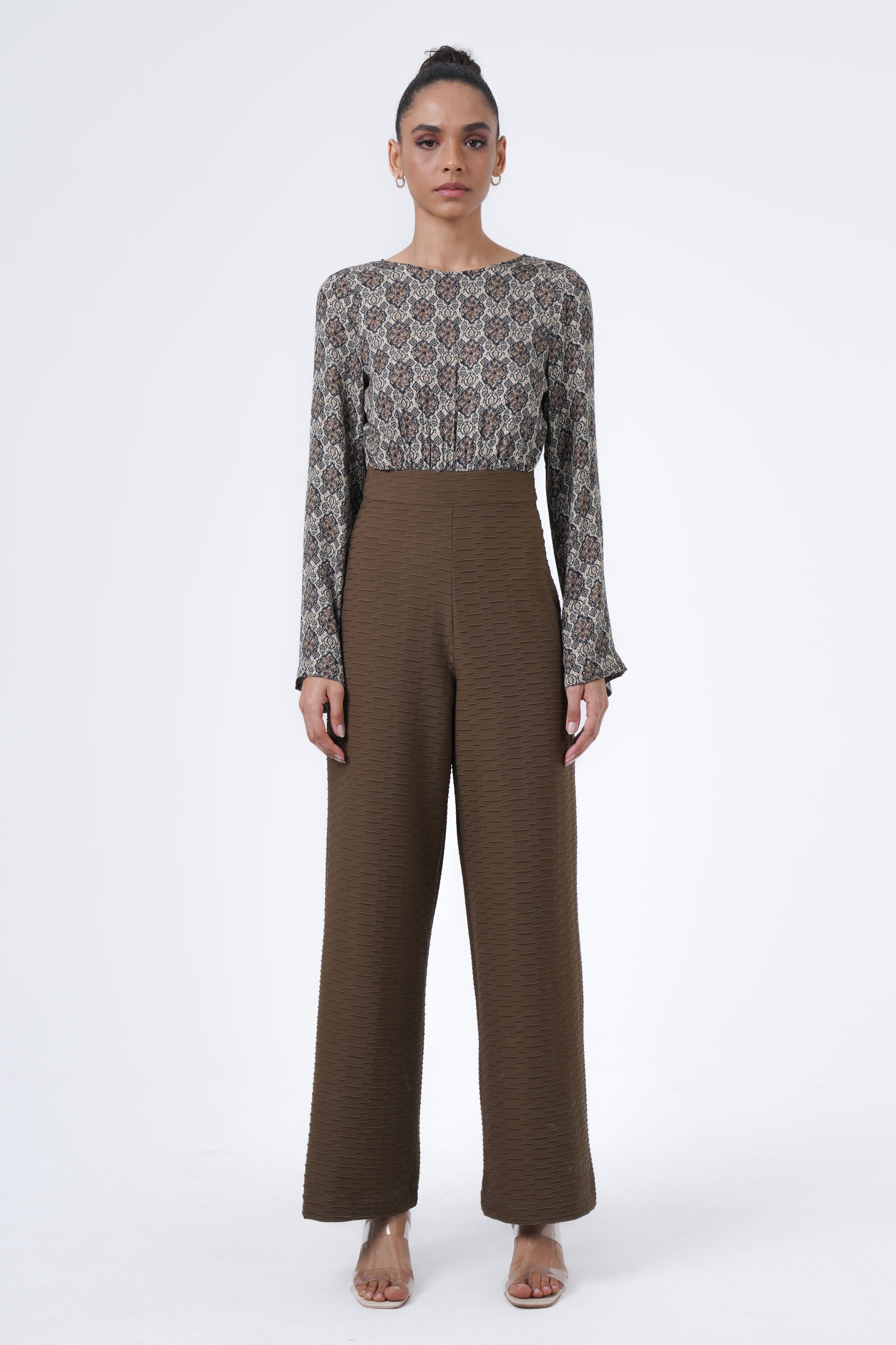 low-cut jumpsuit