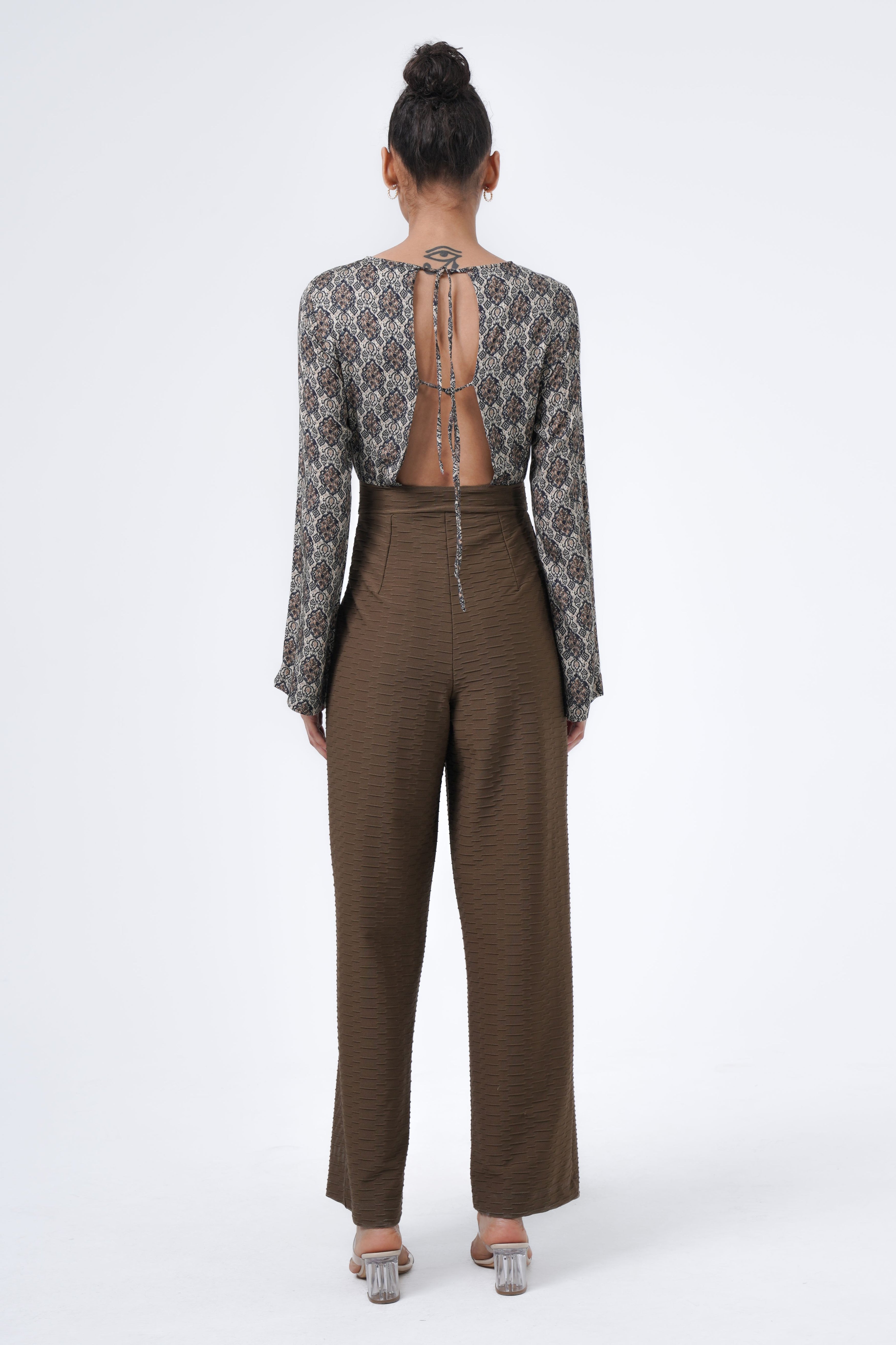 low-cut jumpsuit