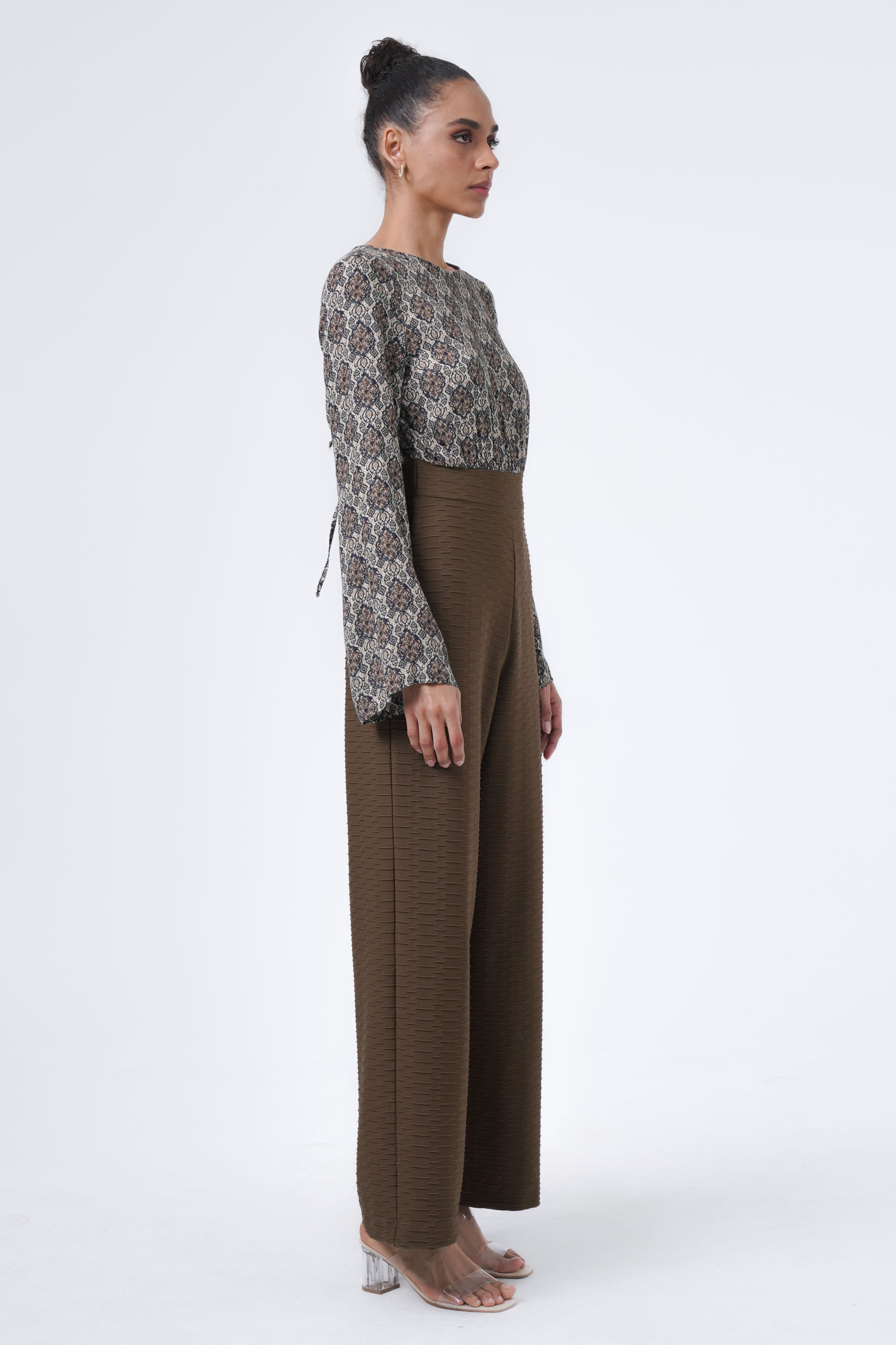 low-cut jumpsuit
