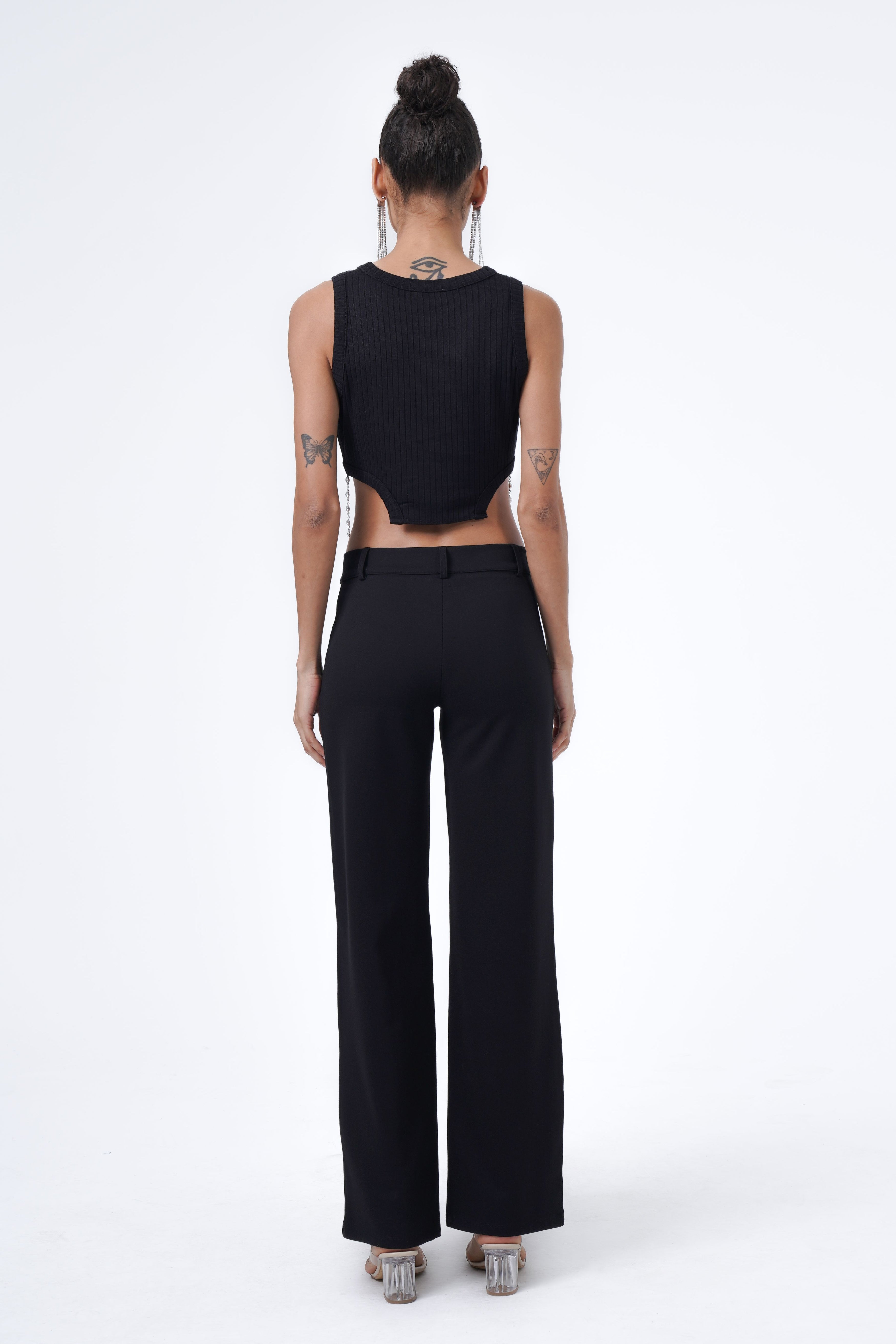 tanktop with dangling chain detail