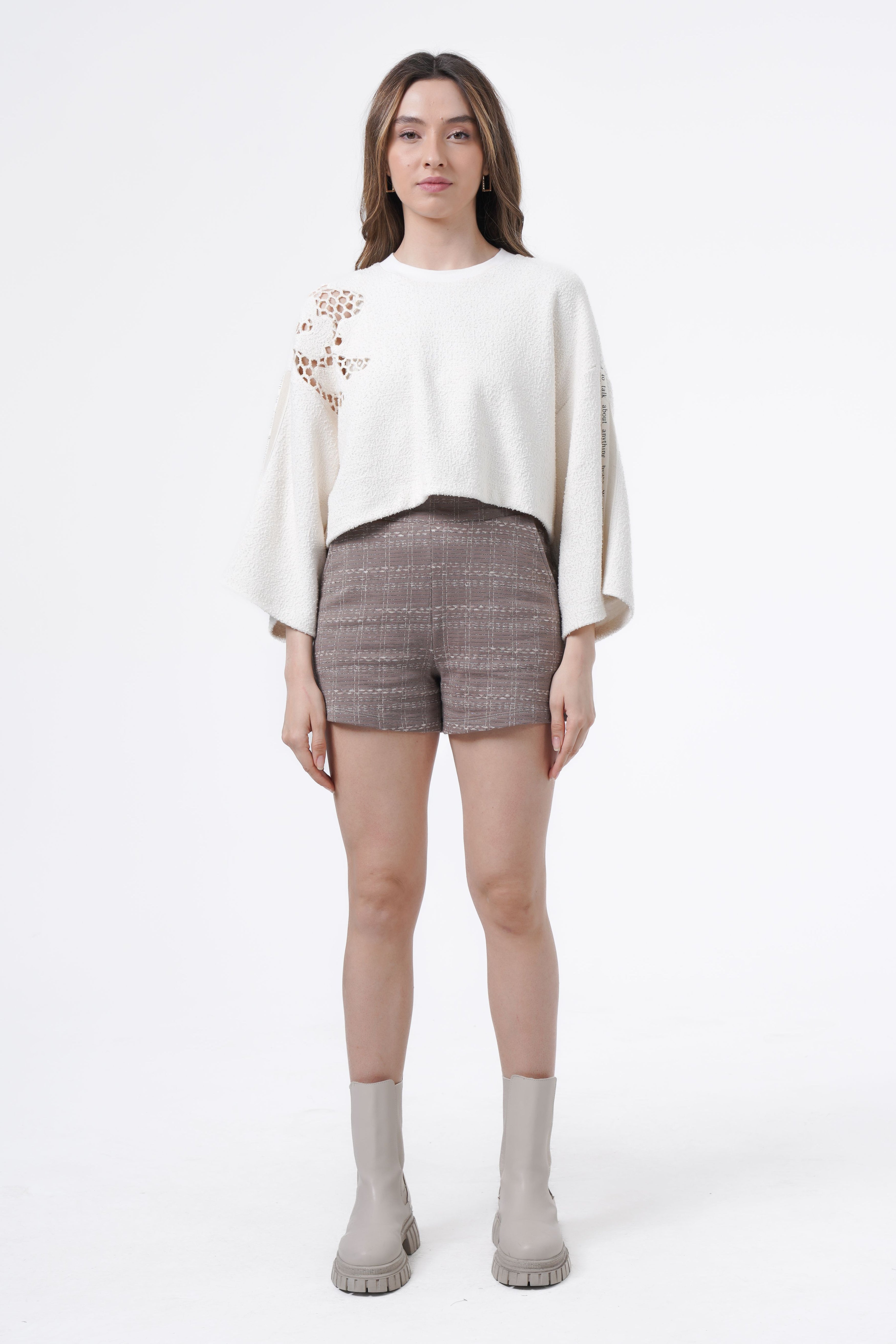 oversize BLOUSE with embroidery detail