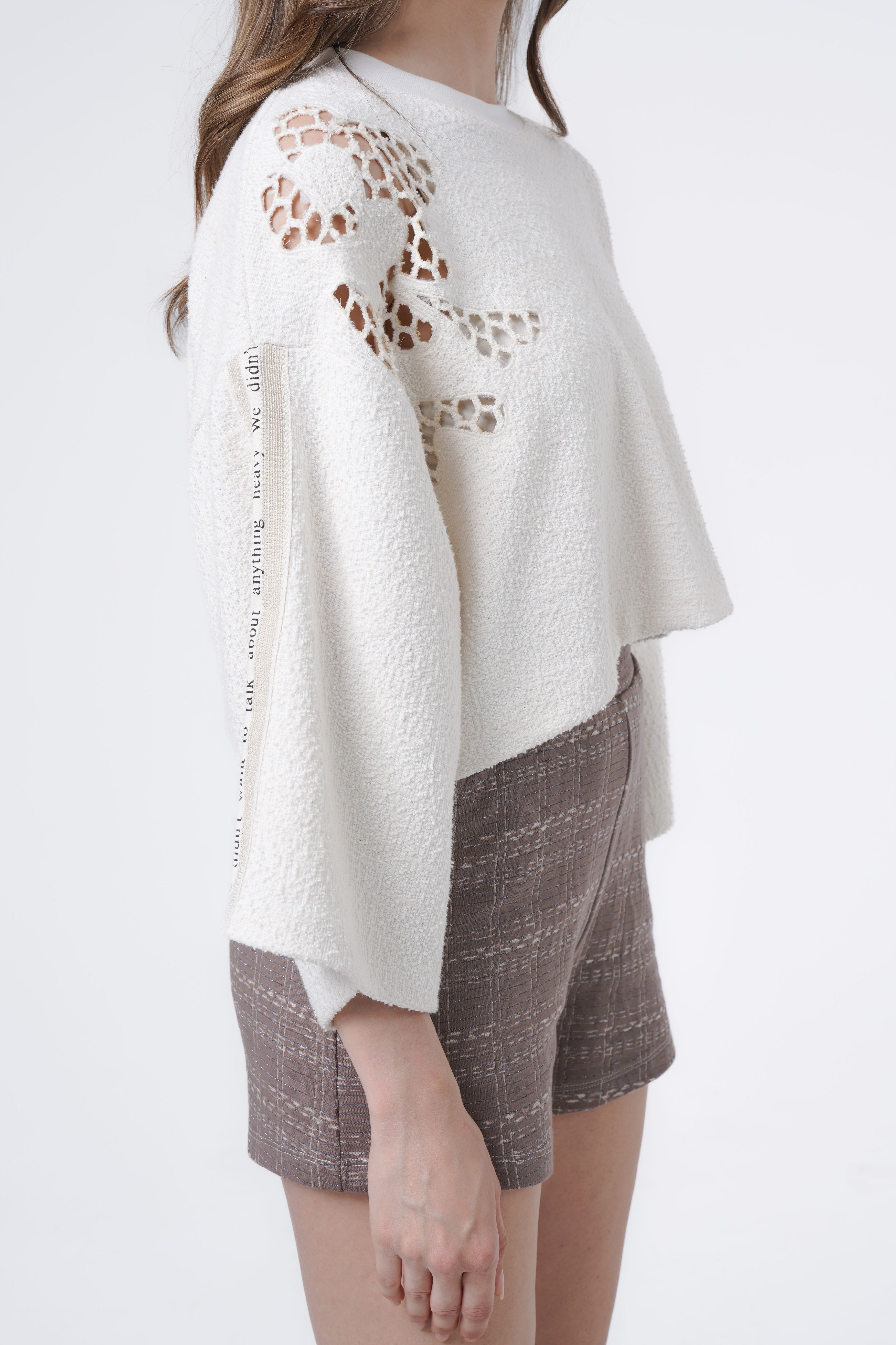 oversize BLOUSE with embroidery detail