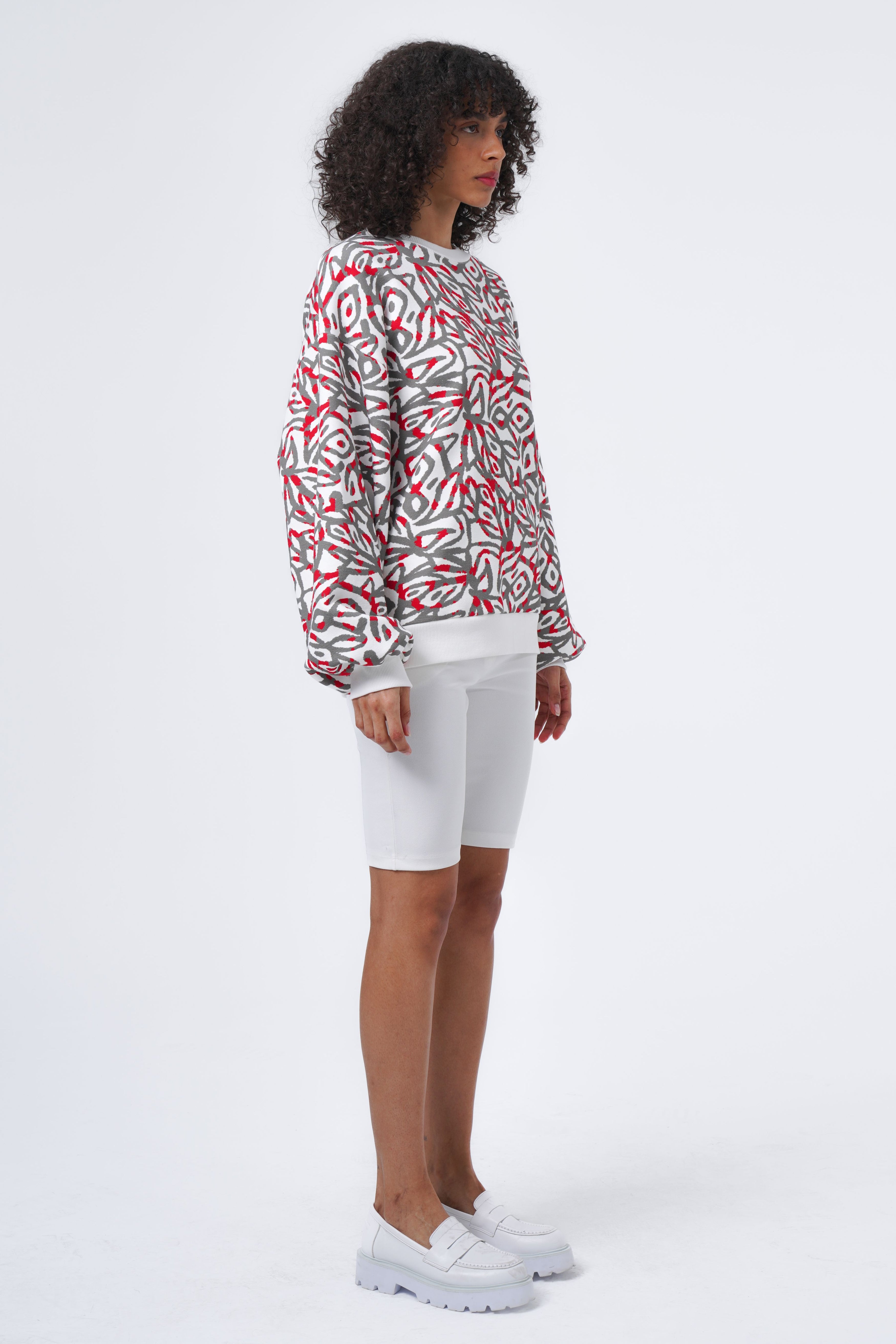 vintage patterned sweatshirt