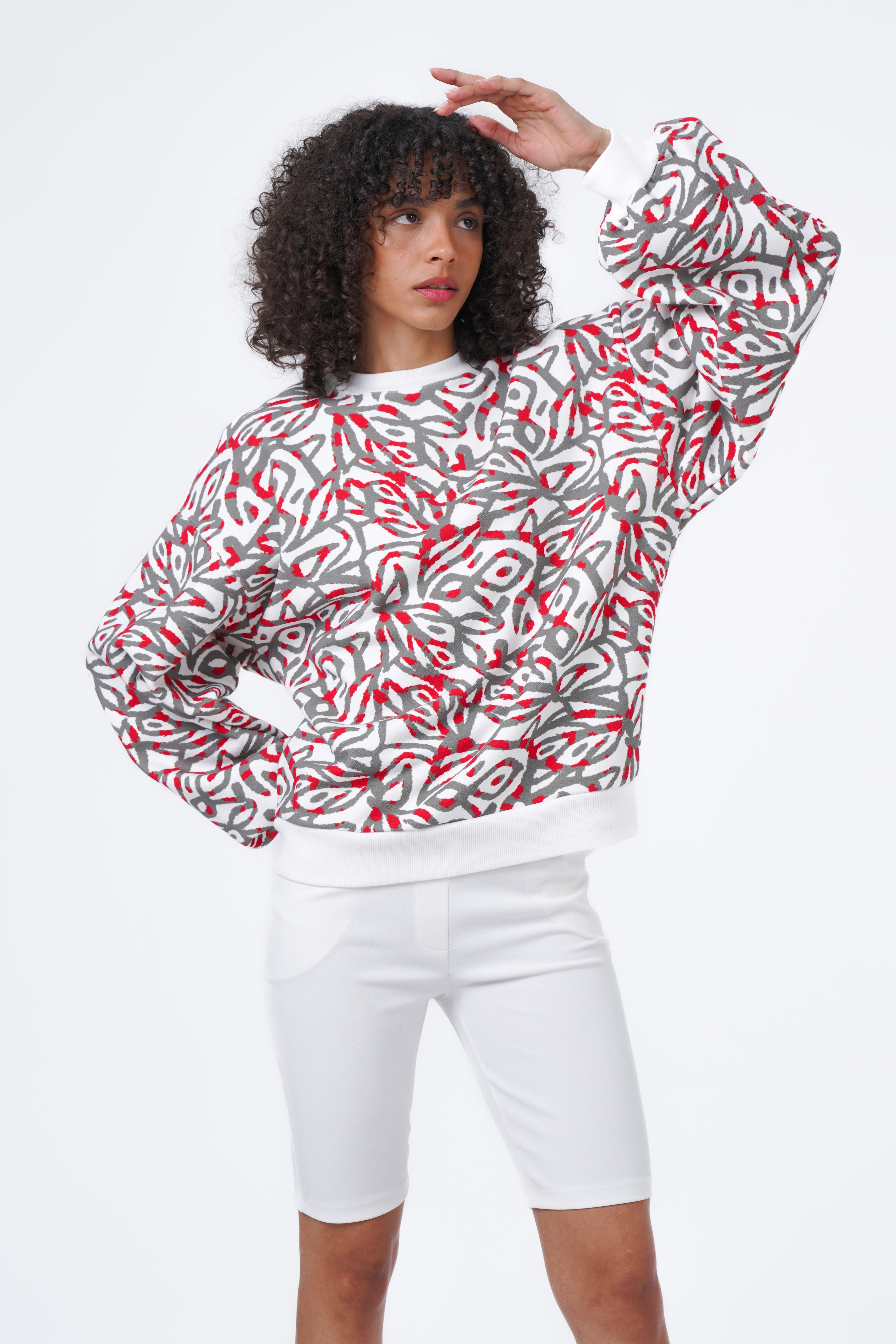 vintage patterned sweatshirt