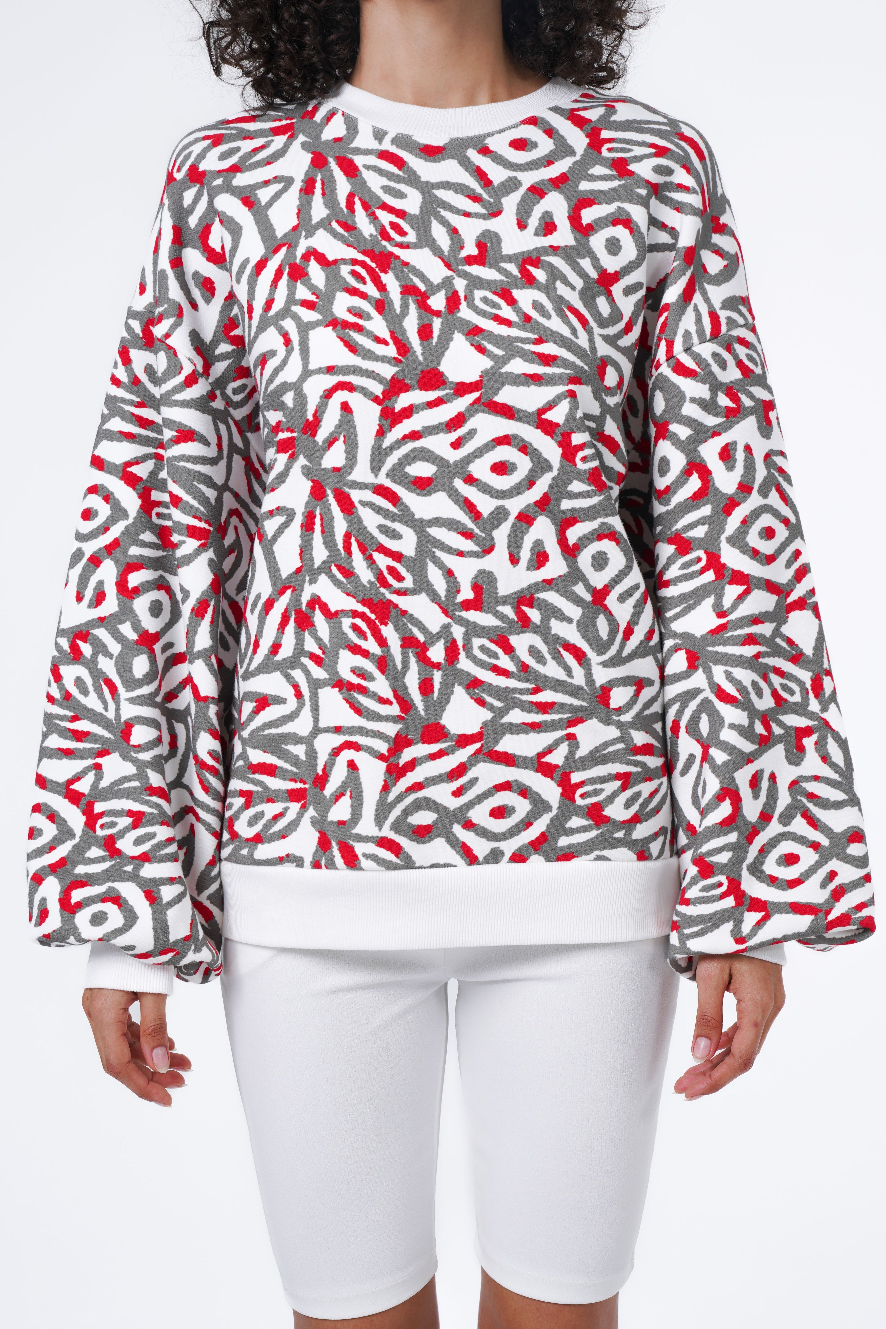 vintage patterned sweatshirt