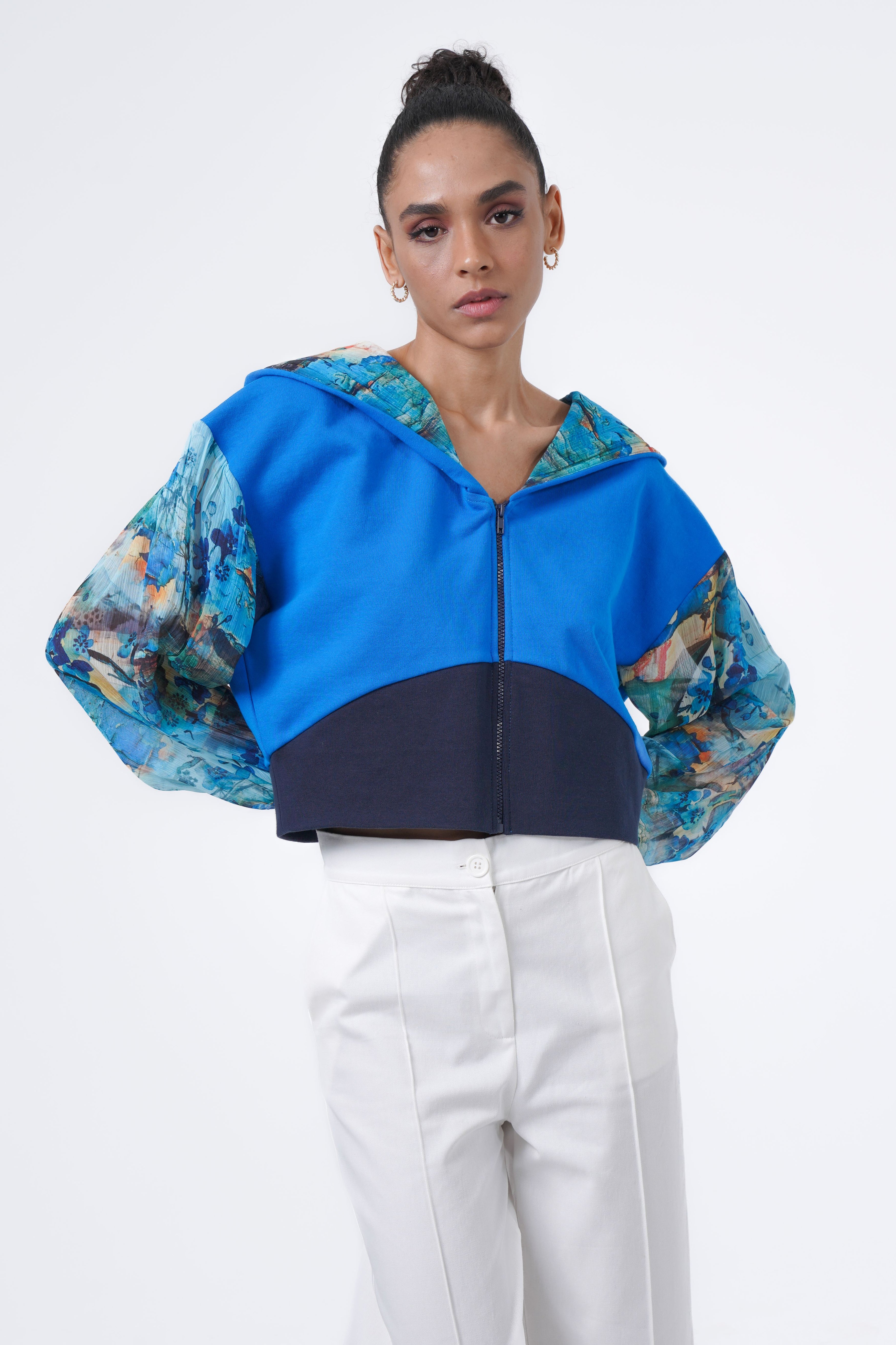 contrasting sporty jacket