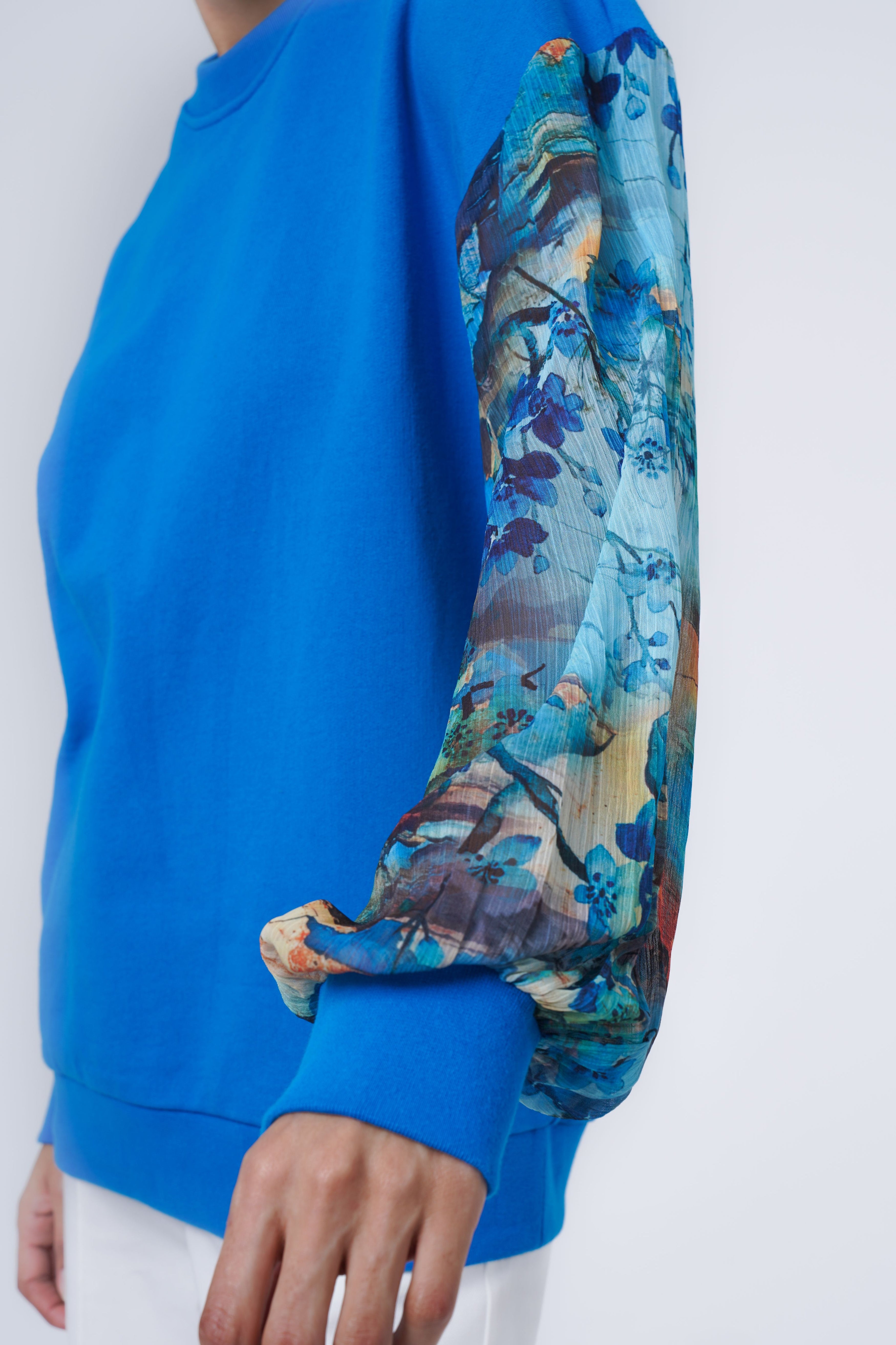 patterned relaxed fit sweatshirt