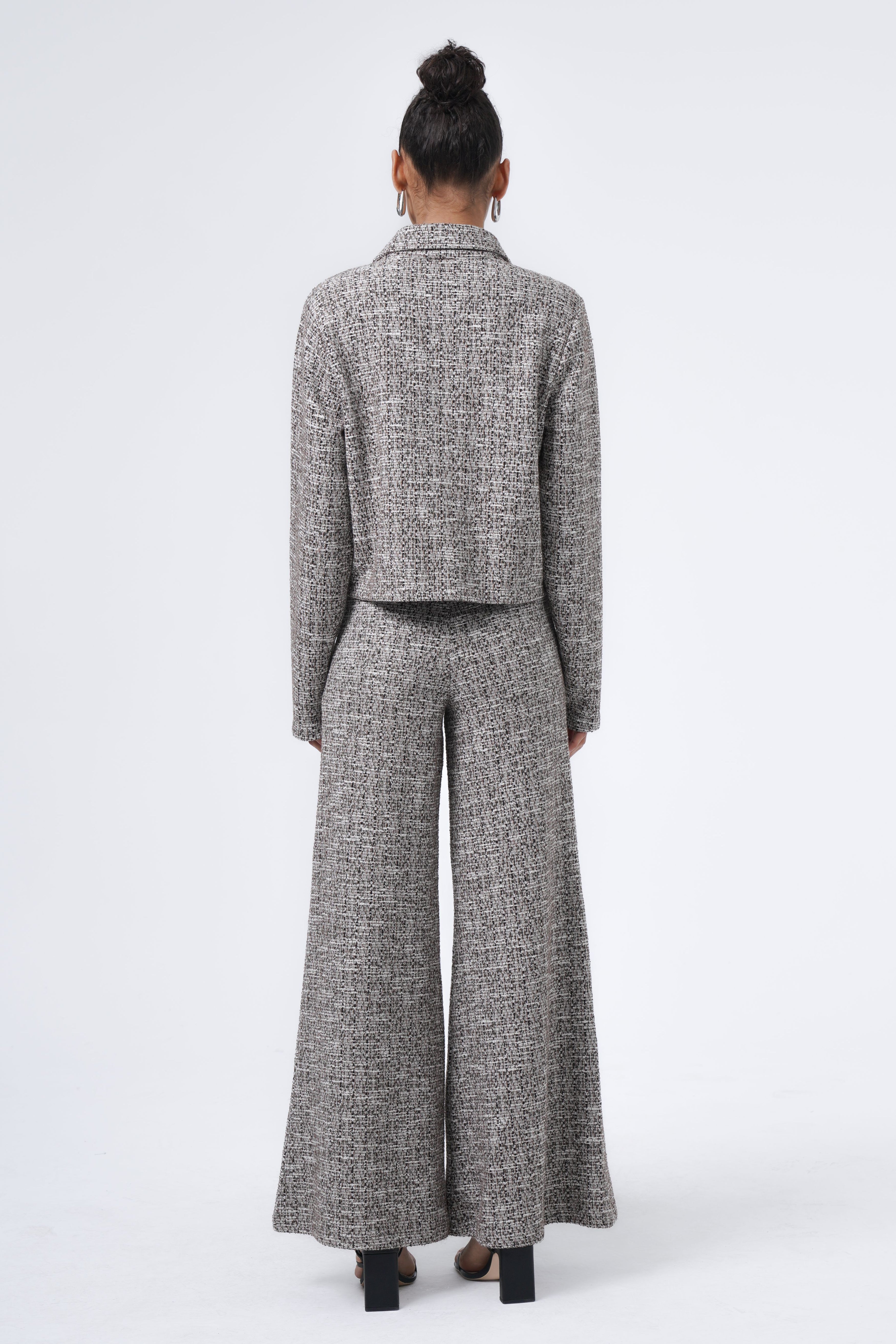 pocketed jacquard jacket