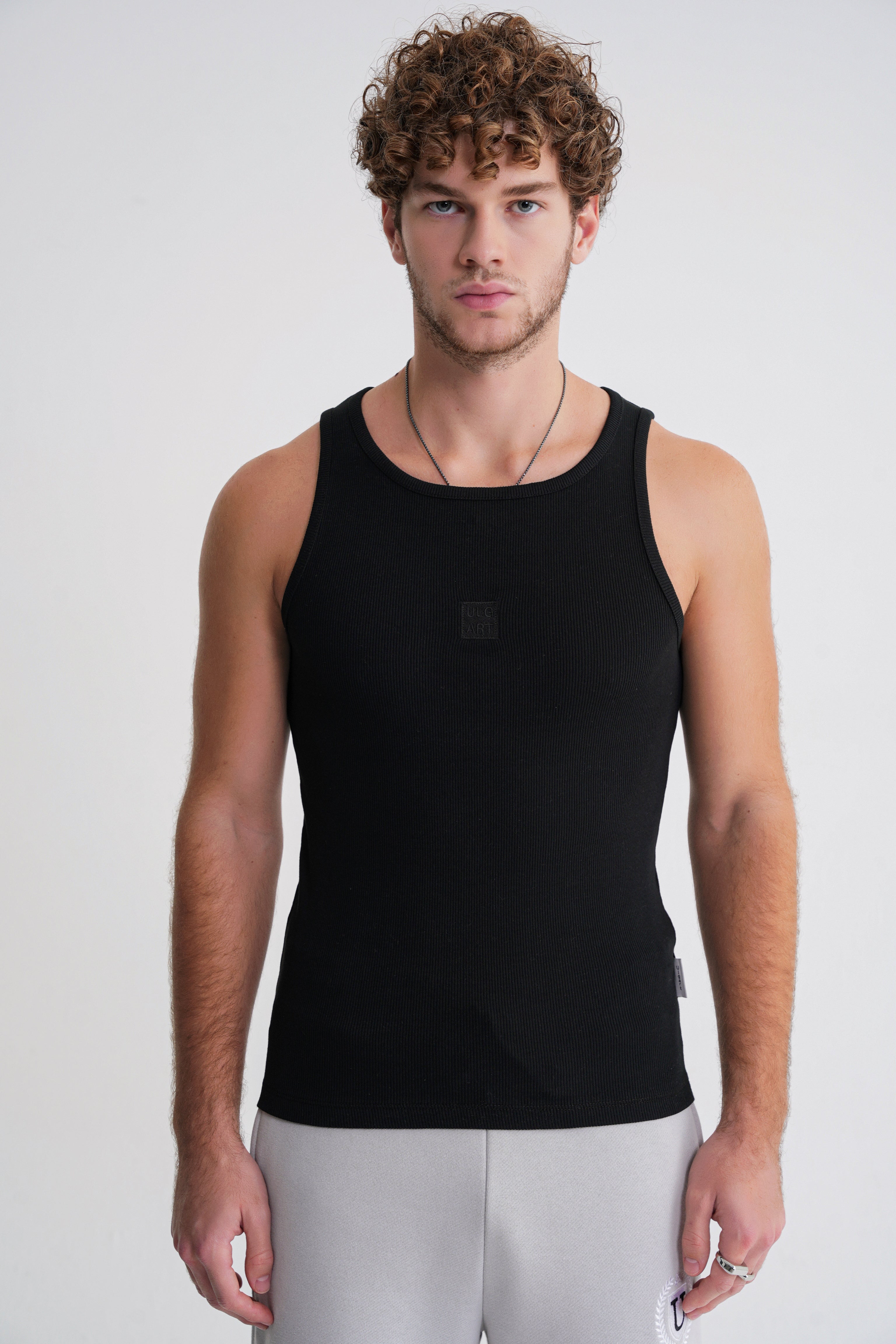 Eric  Rib  Tanktop  Black