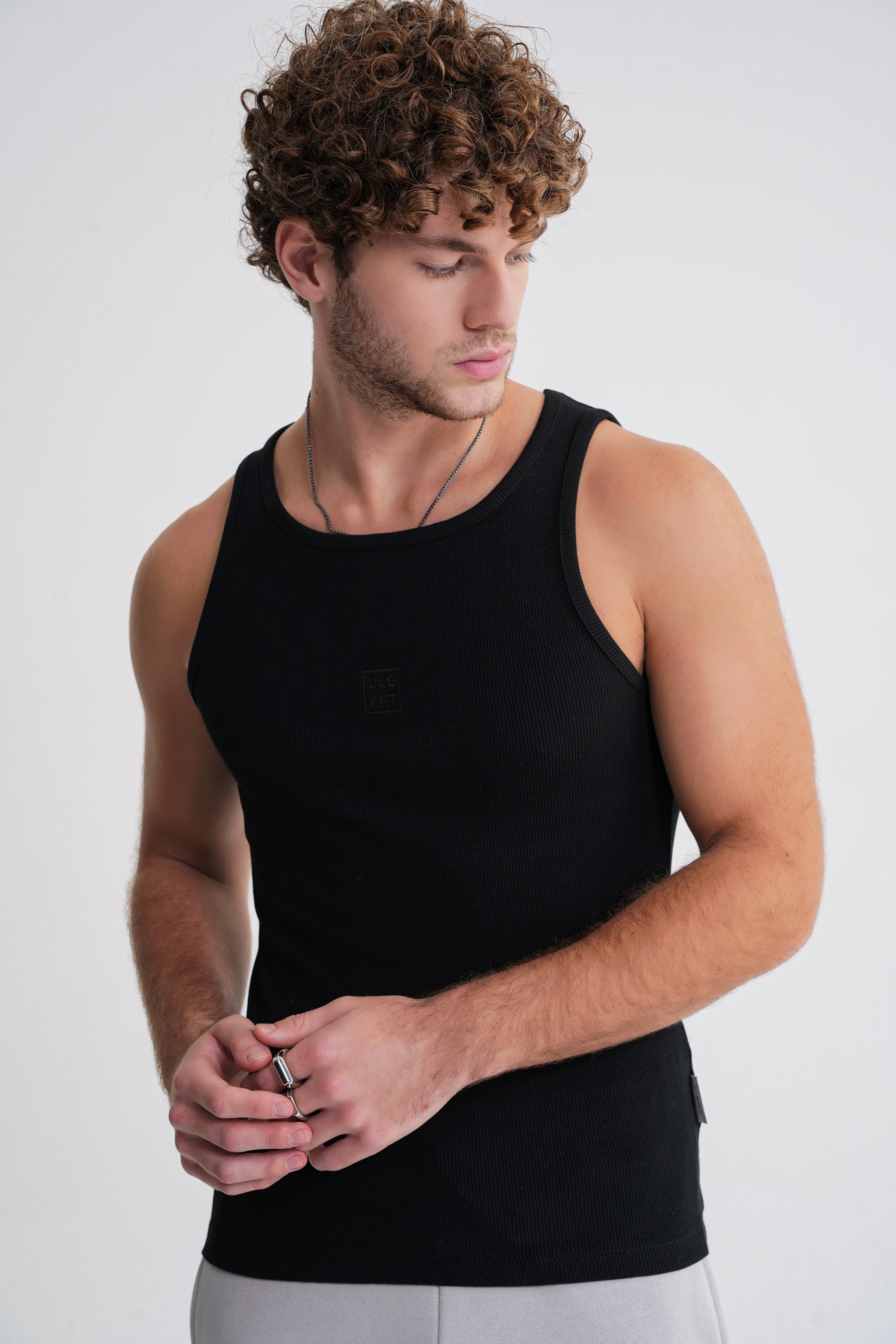 Eric  Rib  Tanktop  Black
