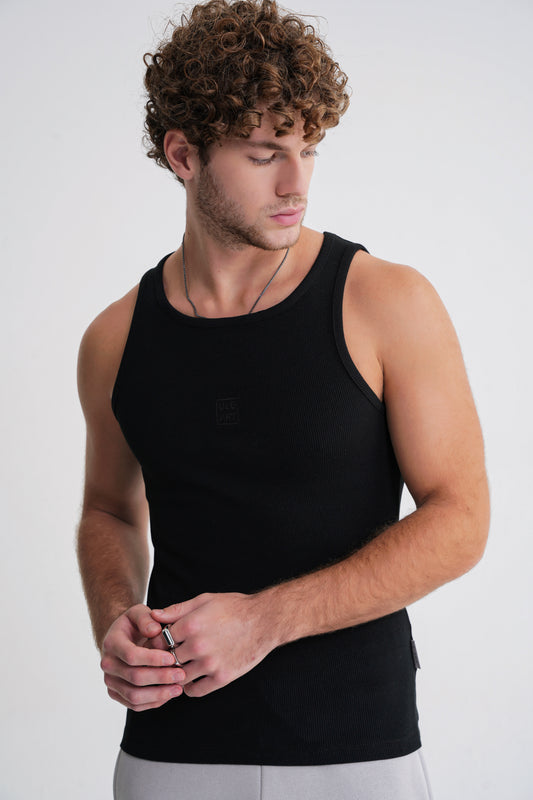 Eric  Rib  Tanktop  Black