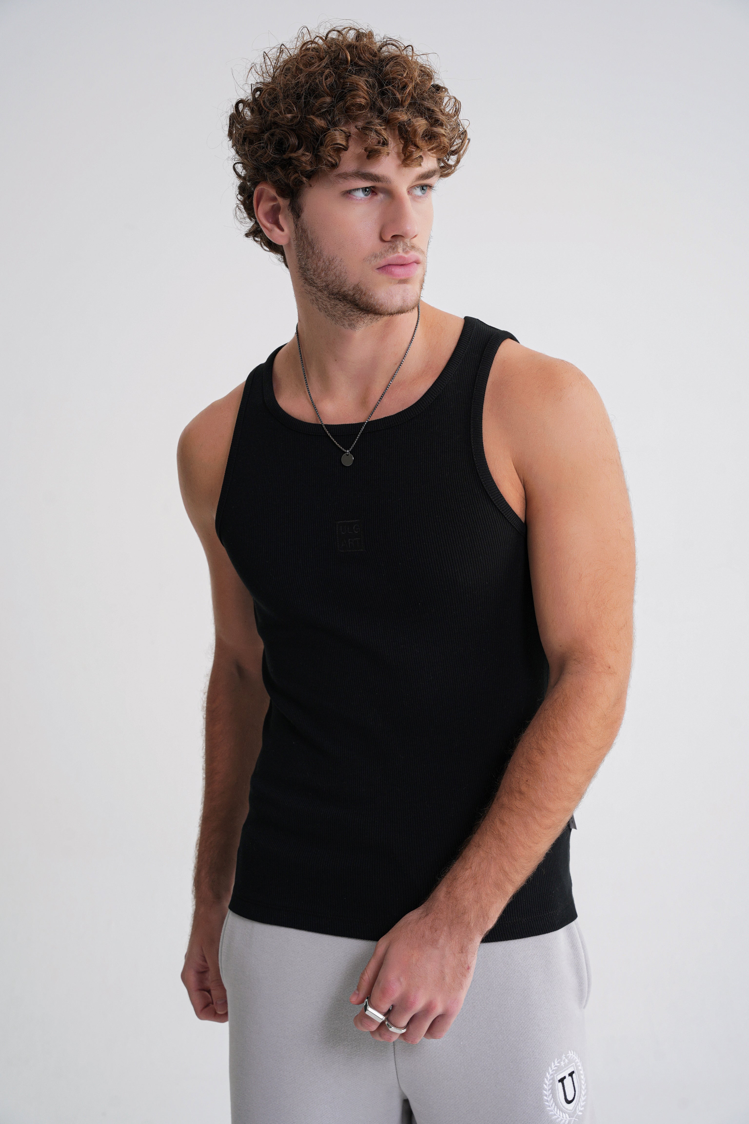 Eric  Rib  Tanktop  Black