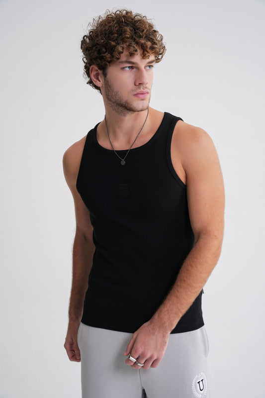 Eric  Rib  Tanktop  Black