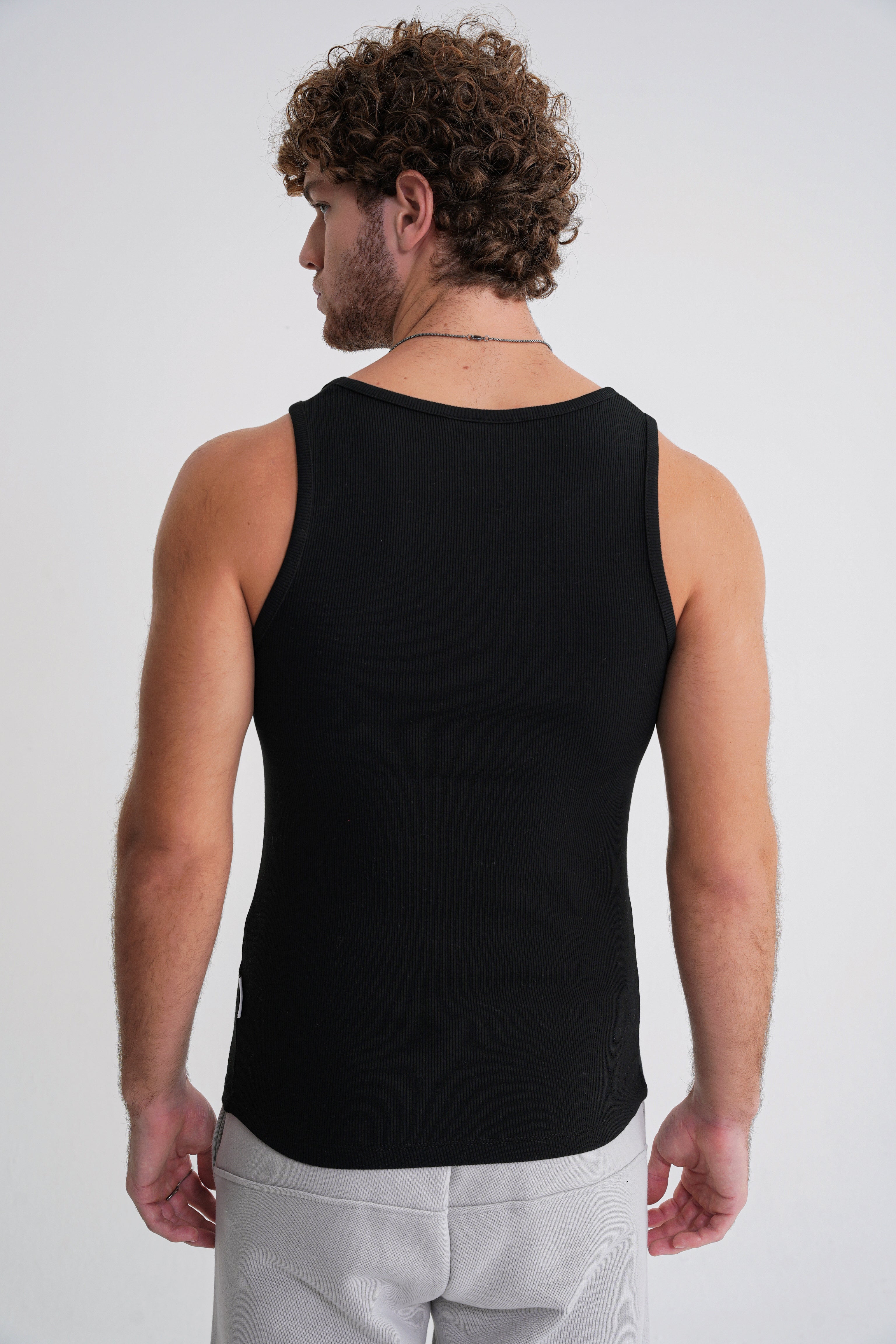 Eric  Rib  Tanktop  Black
