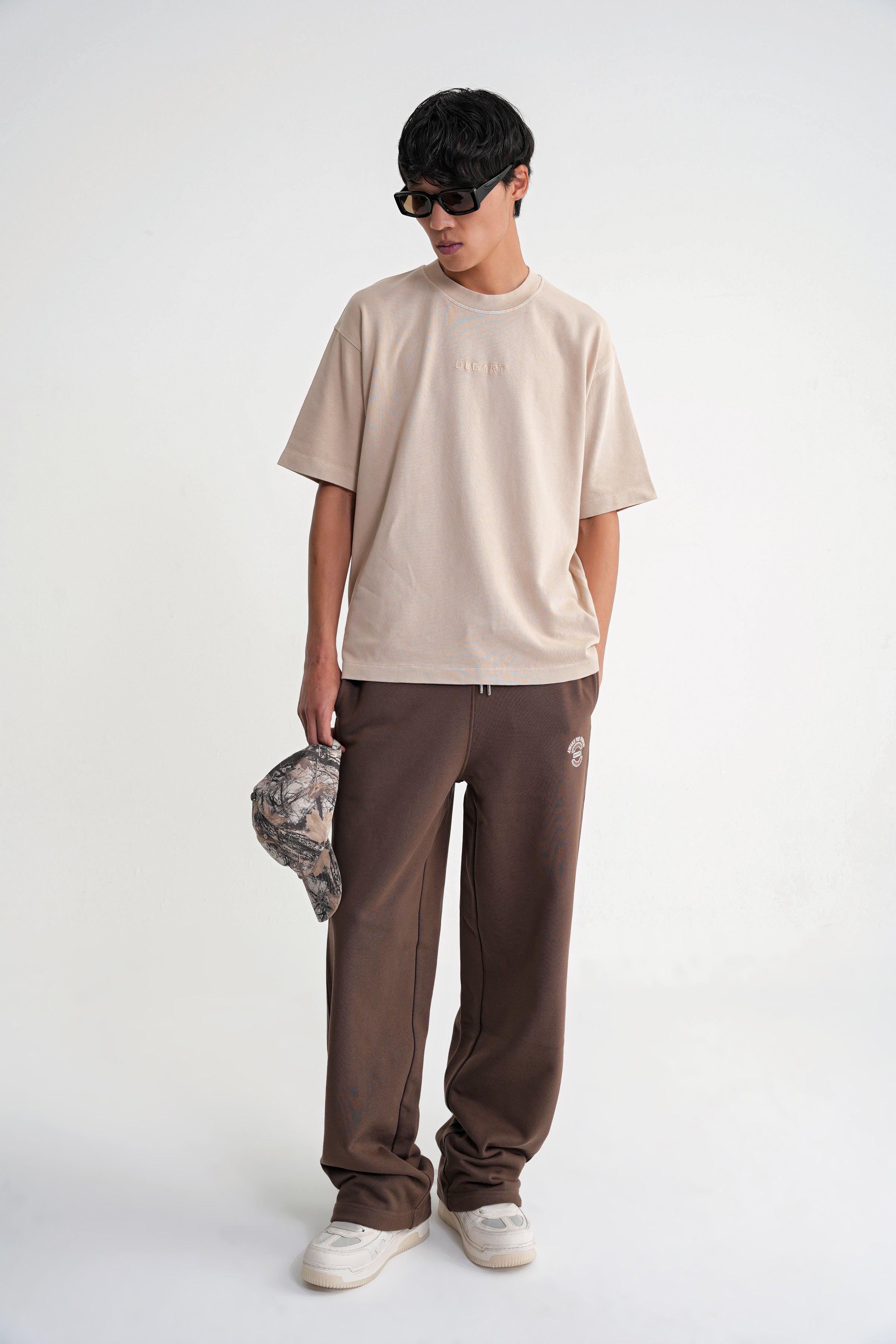 Acid Wash  Unisex T-shirt Beige