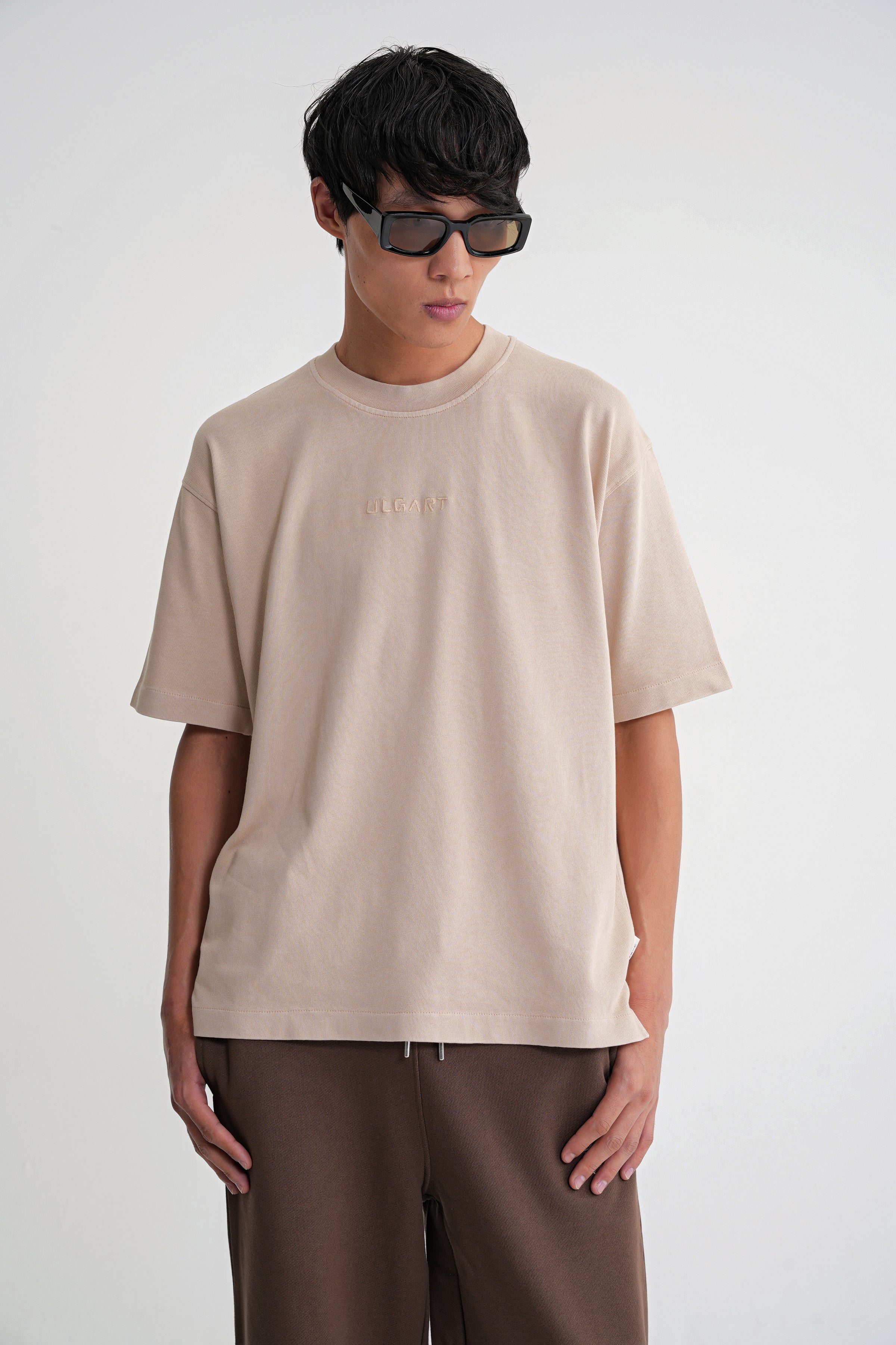 Acid Wash  Unisex T-shirt Beige