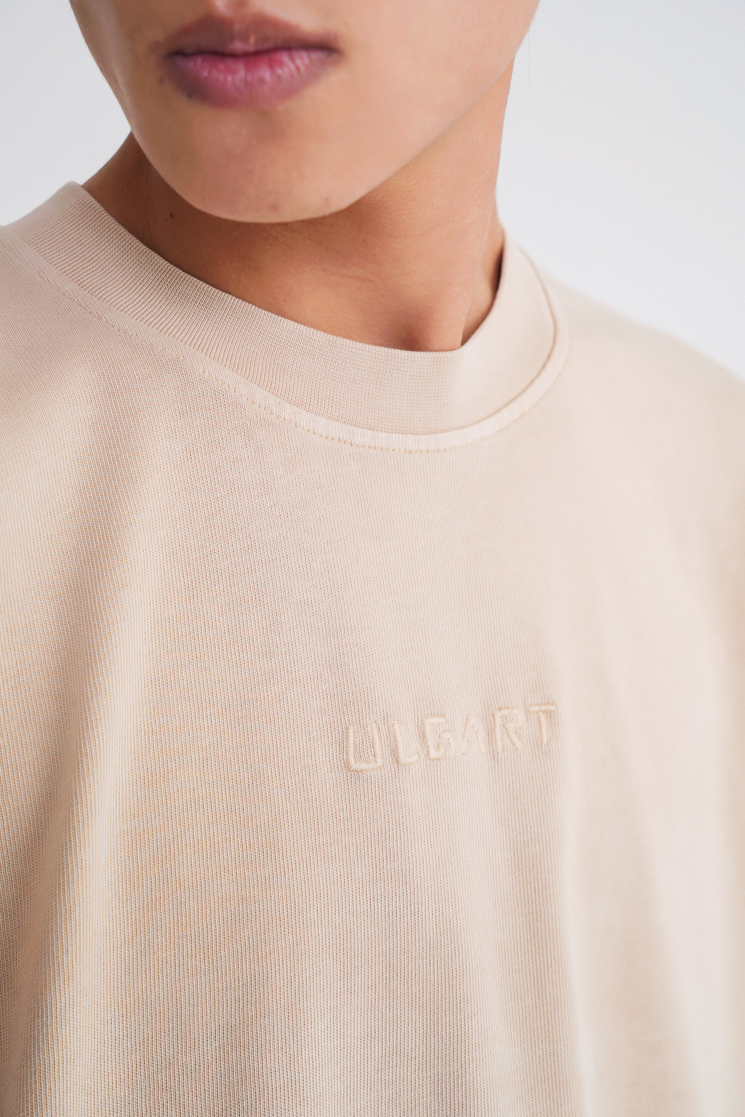 Acid Wash  Unisex T-shirt Beige