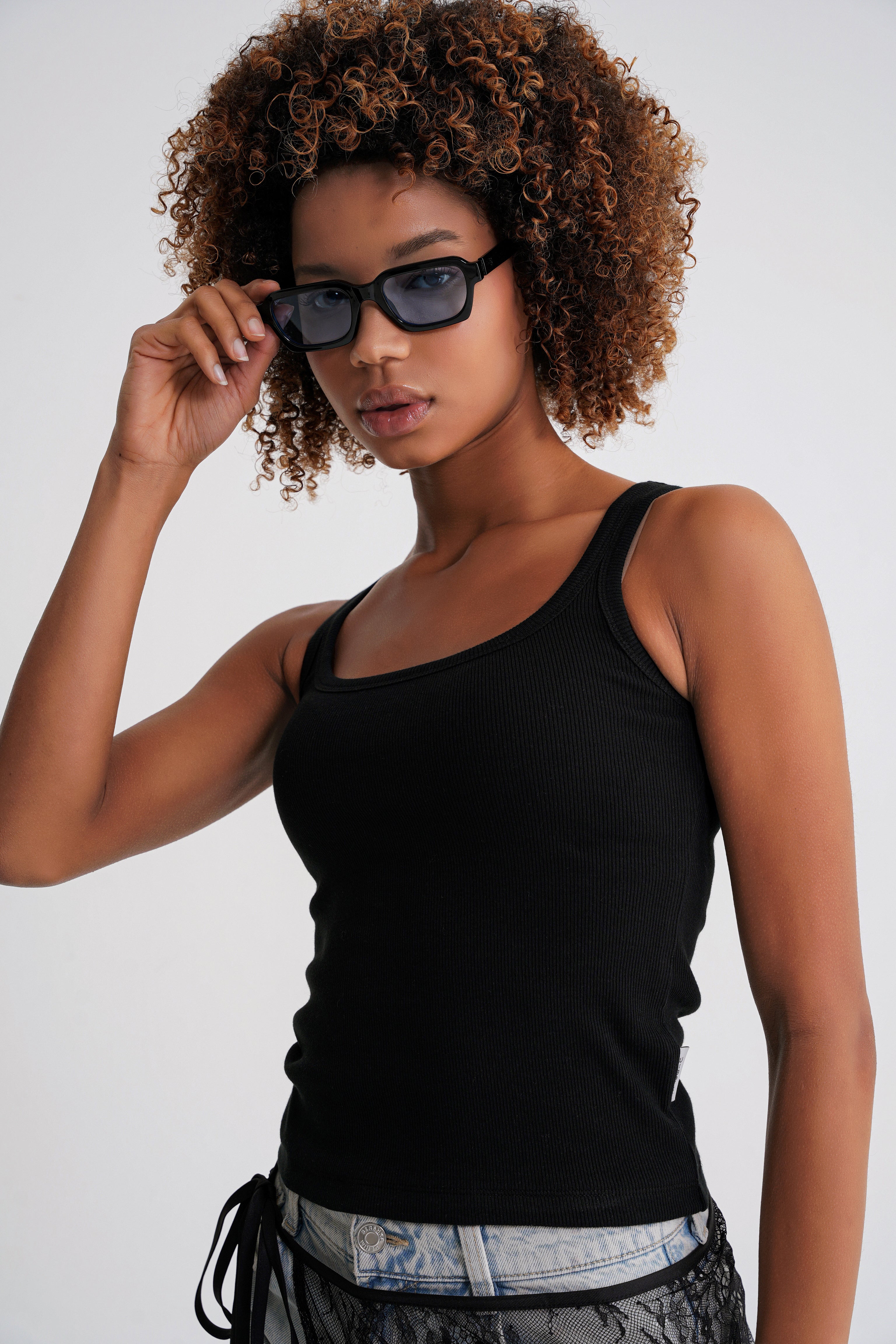 Ella Rib  Tanktop  Black