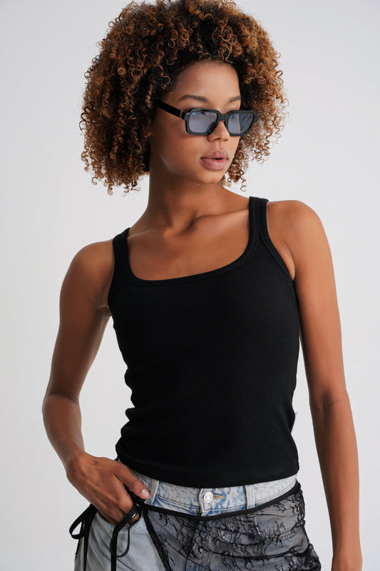 Ella Rib  Tanktop  Black