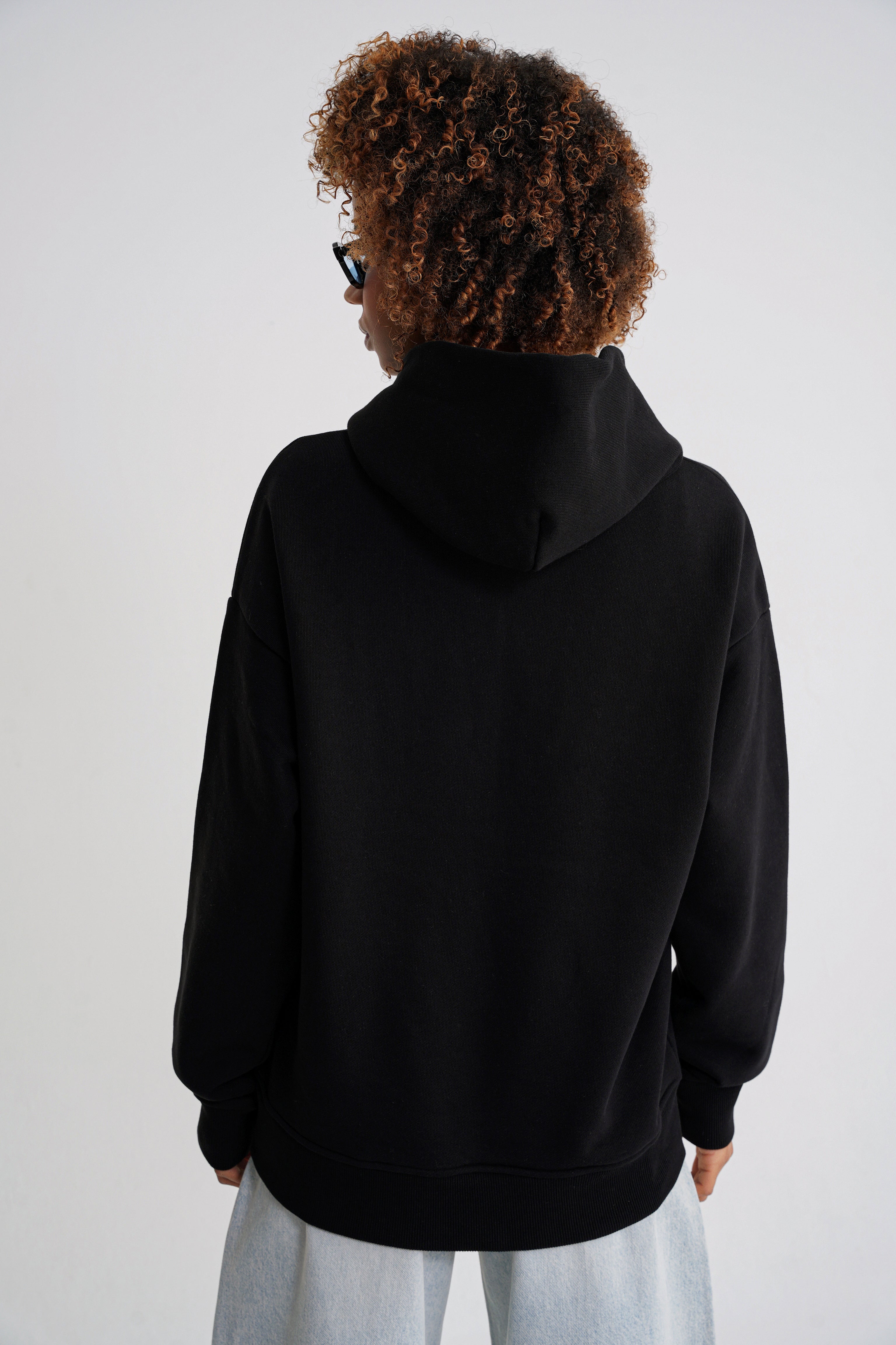 Adam Basic Oversize Hooddie Black