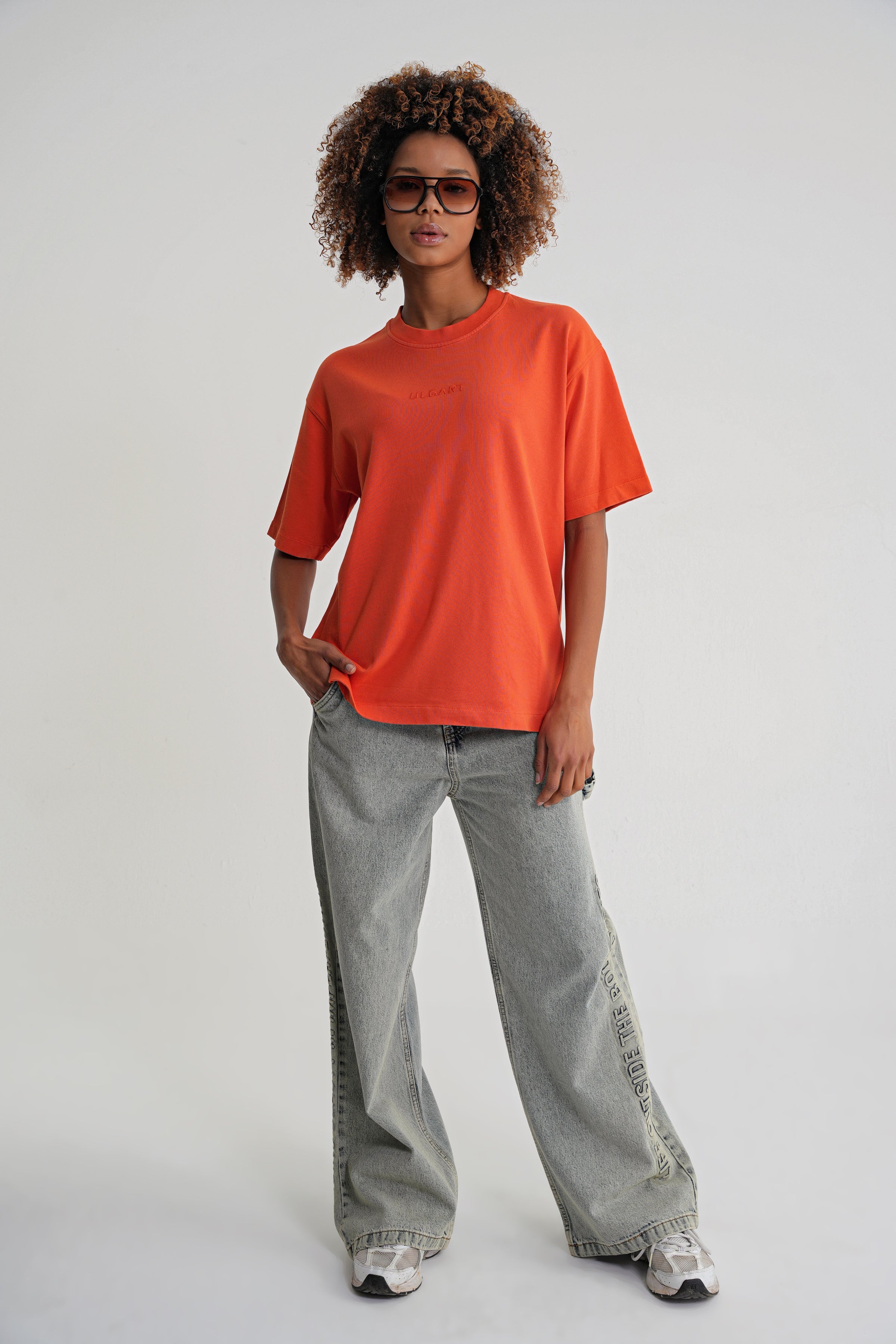 Acid Wash  Unisex T-shirt Orange