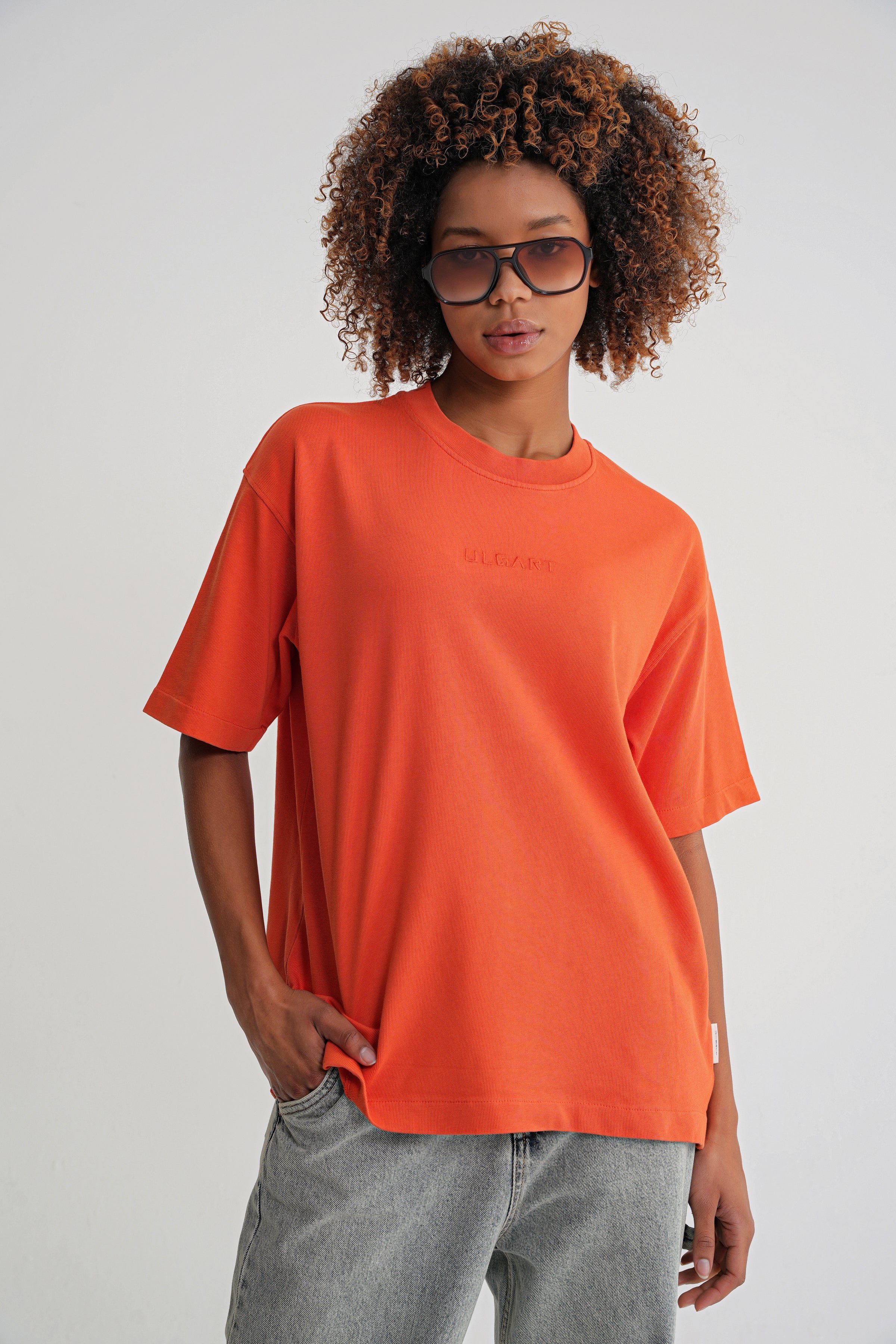 Acid Wash  Unisex T-shirt Orange