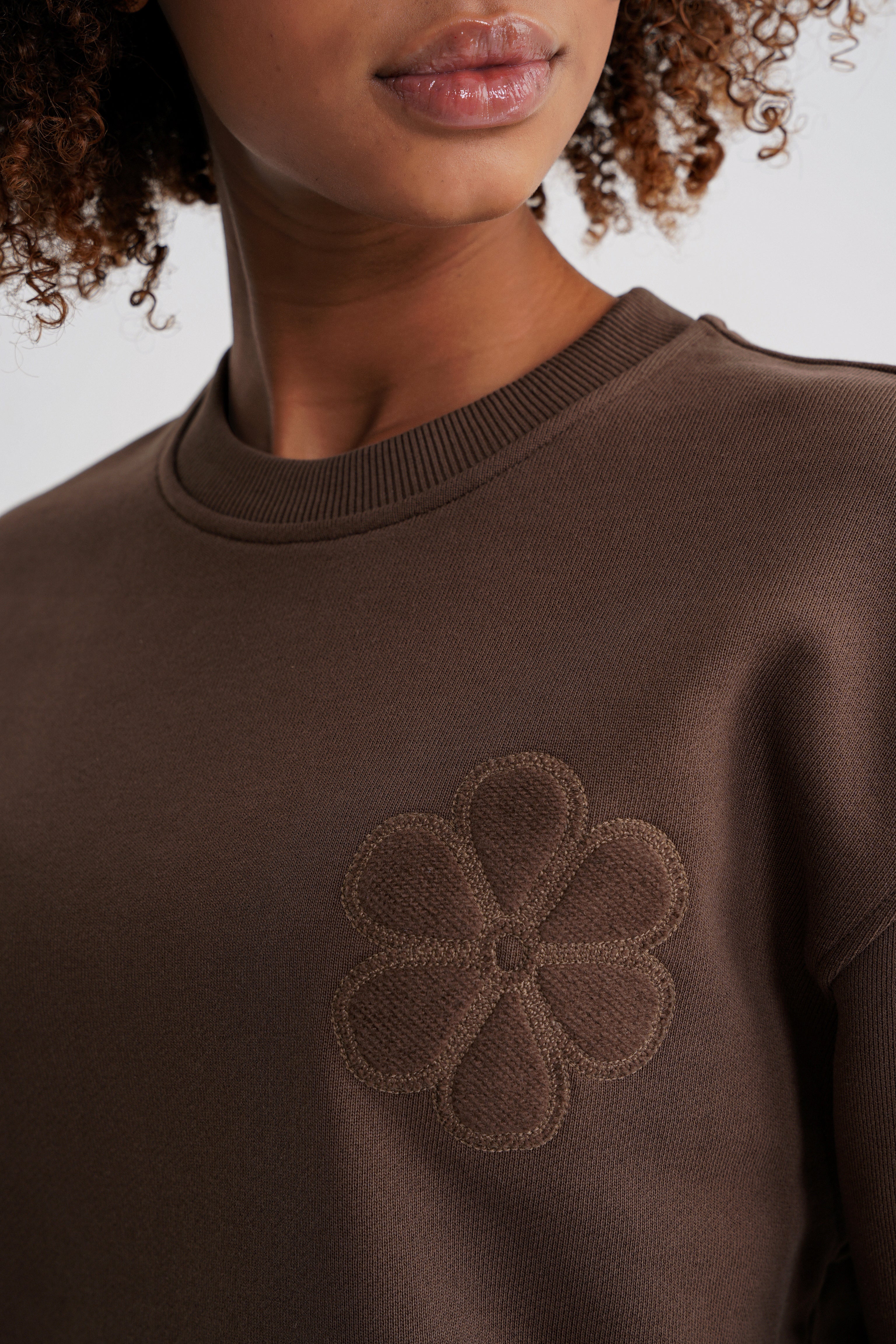 Rose Oversize Sweat Brown