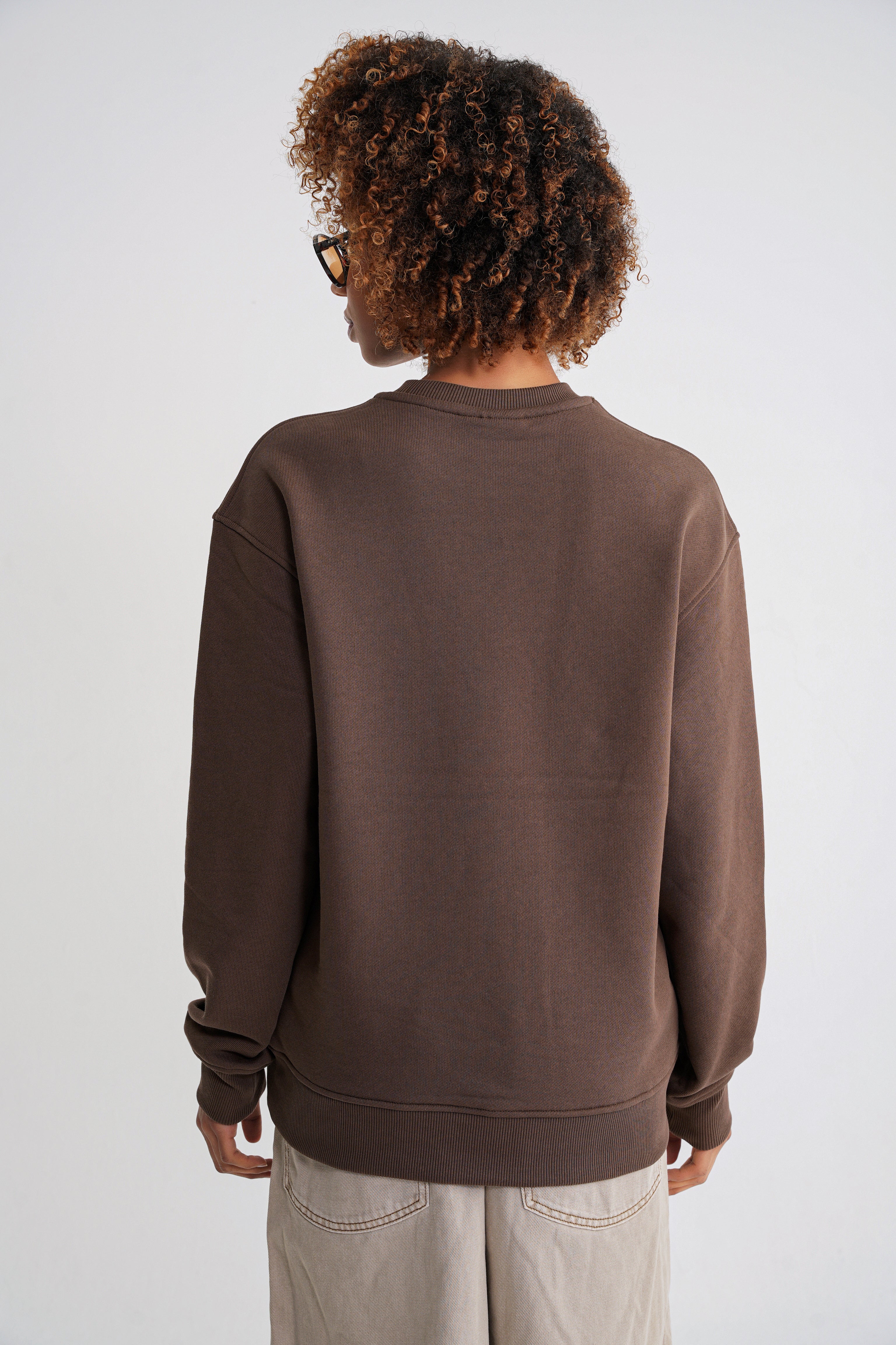 Rose Oversize Sweat Brown