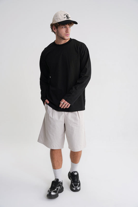 Teo Man Long Sleeve Oversize  Black