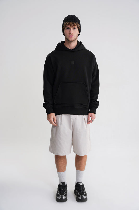 Adam Basic Oversize Hooddie Black