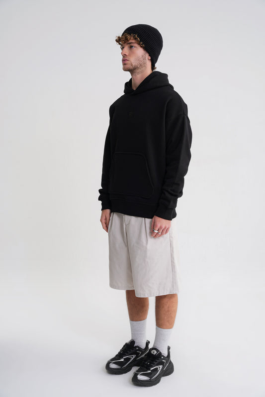 Adam Basic Oversize Hooddie Black