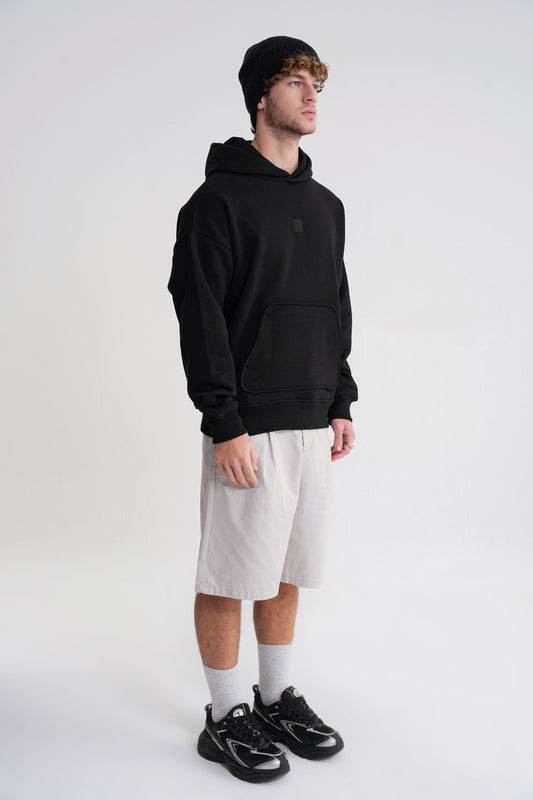 Adam Basic Oversize Hooddie Black