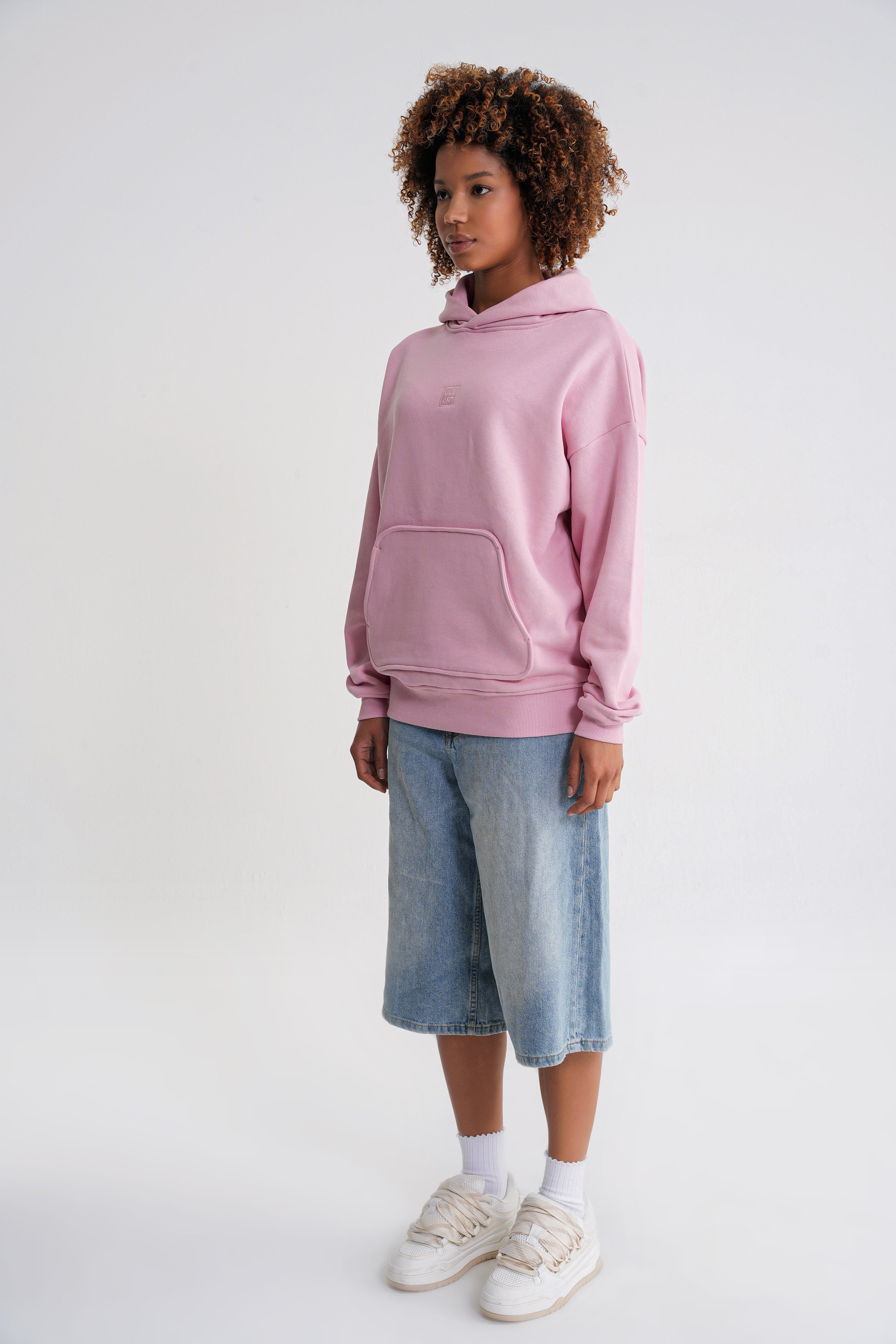Adam Basic Oversize Hooddie Pınk