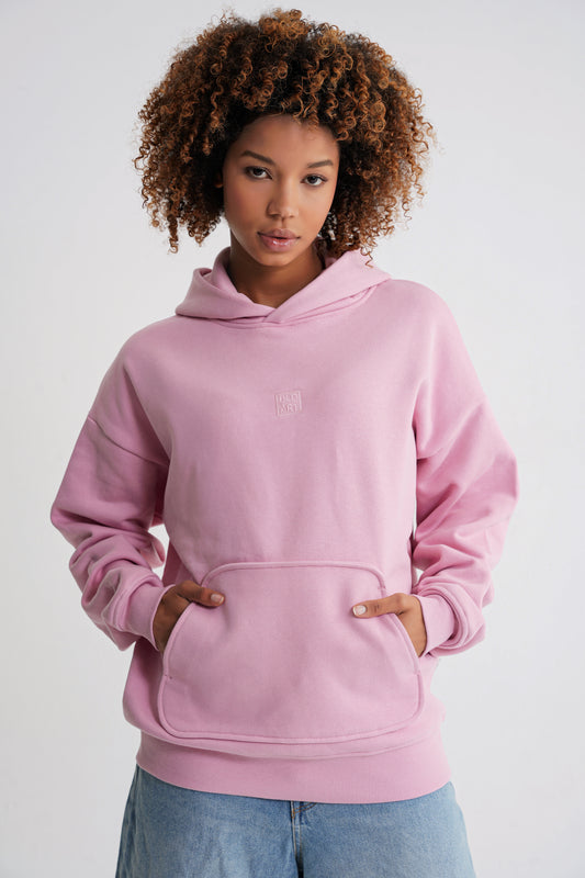 Adam Basic Oversize Hooddie Pınk