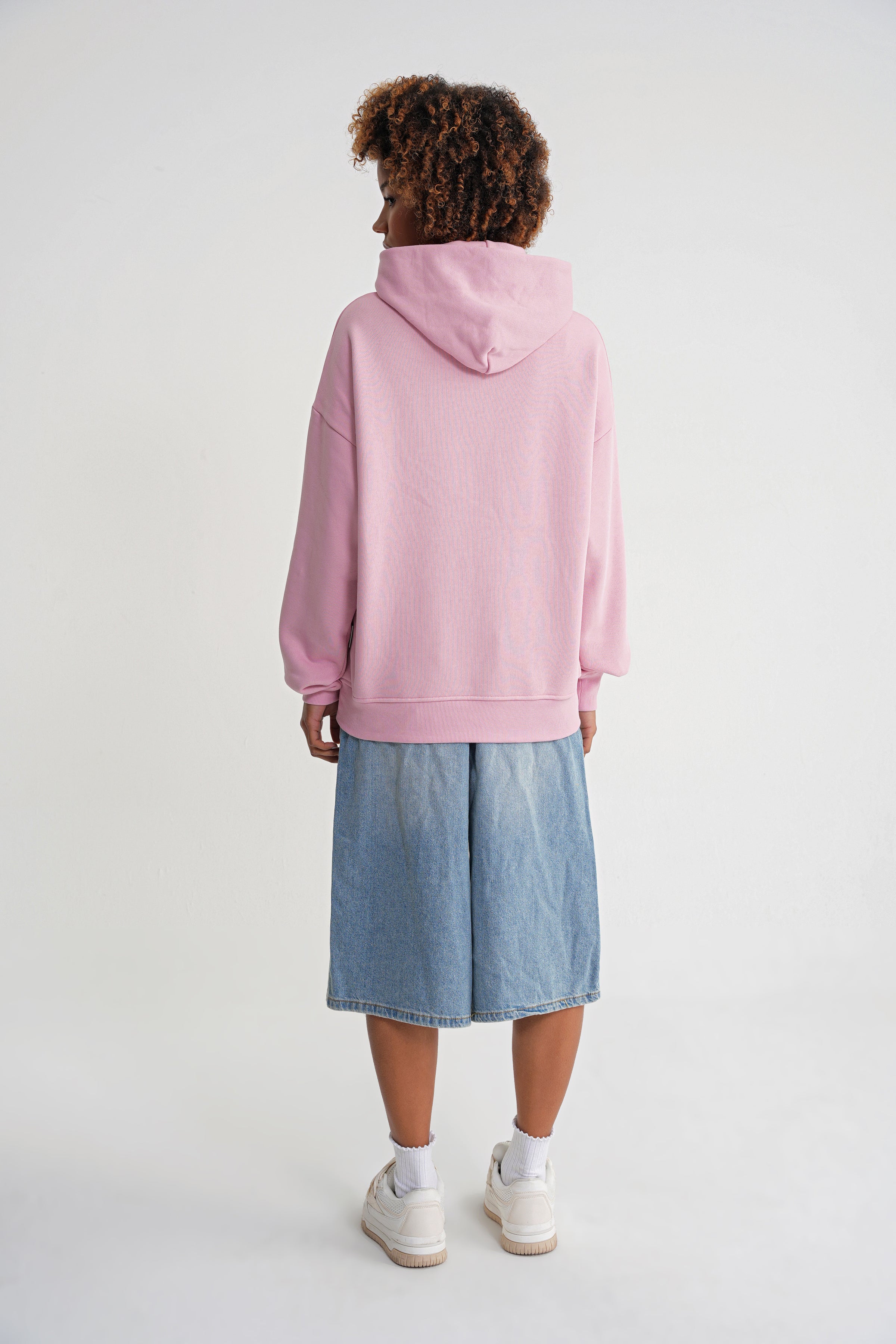 Adam Basic Oversize Hooddie Pınk