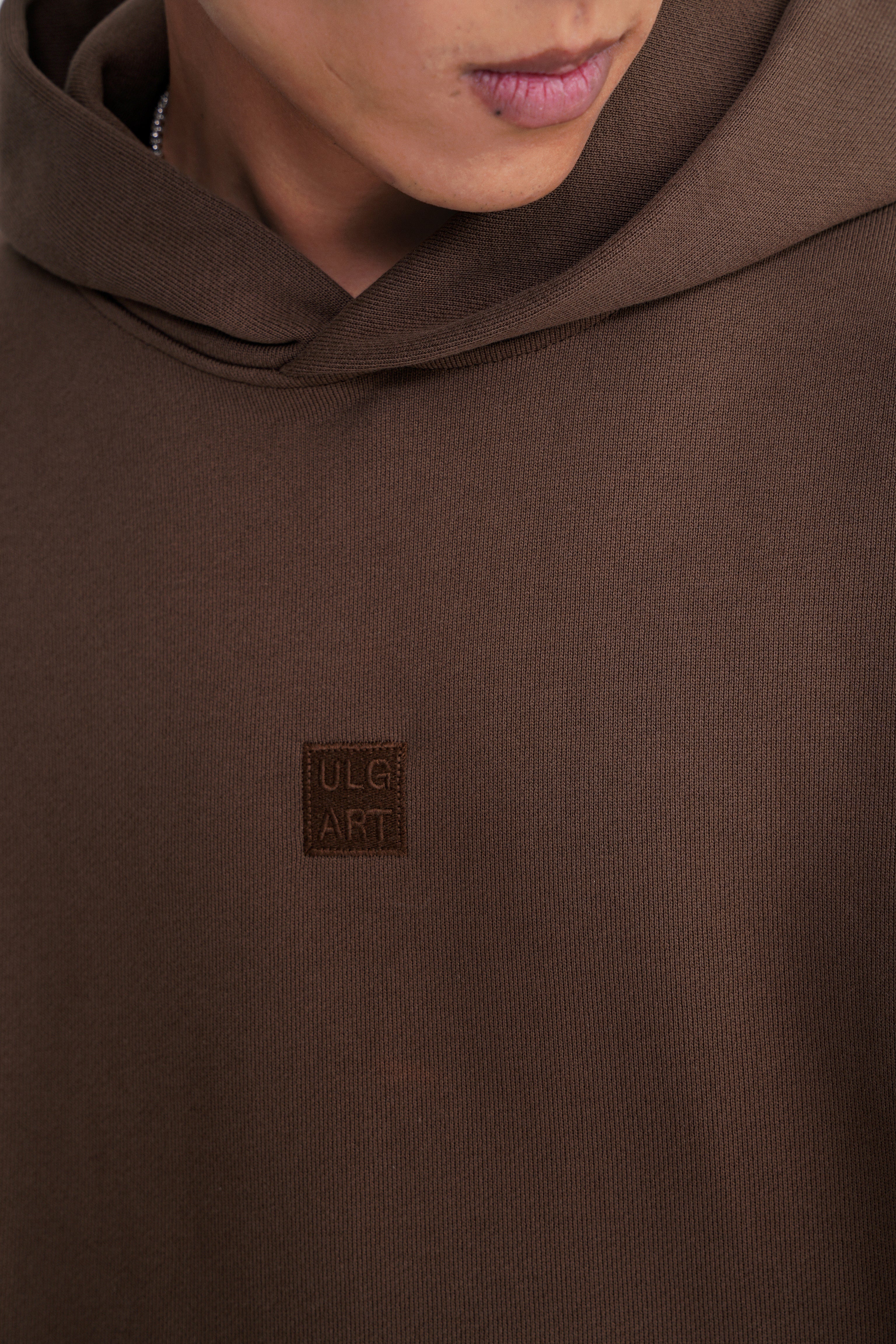 Adam Basic Oversize  Hooddie Brown