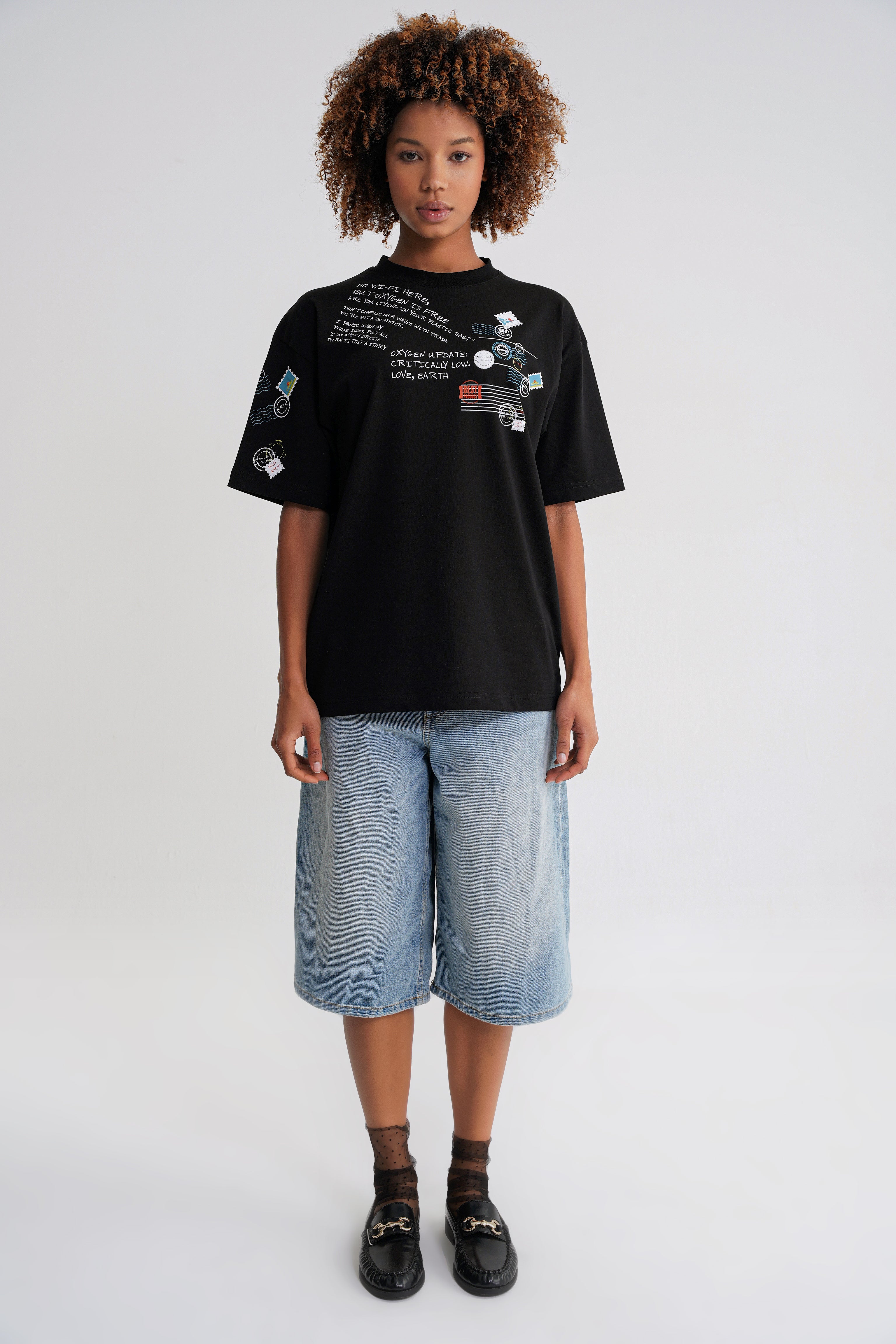 Oxygen Oversize  T-shirt Black
