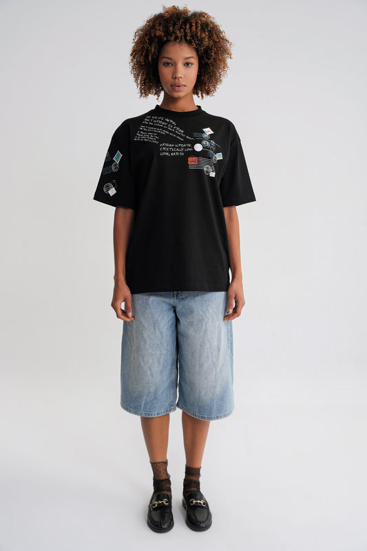 Oxygen Oversize  T-shirt Black