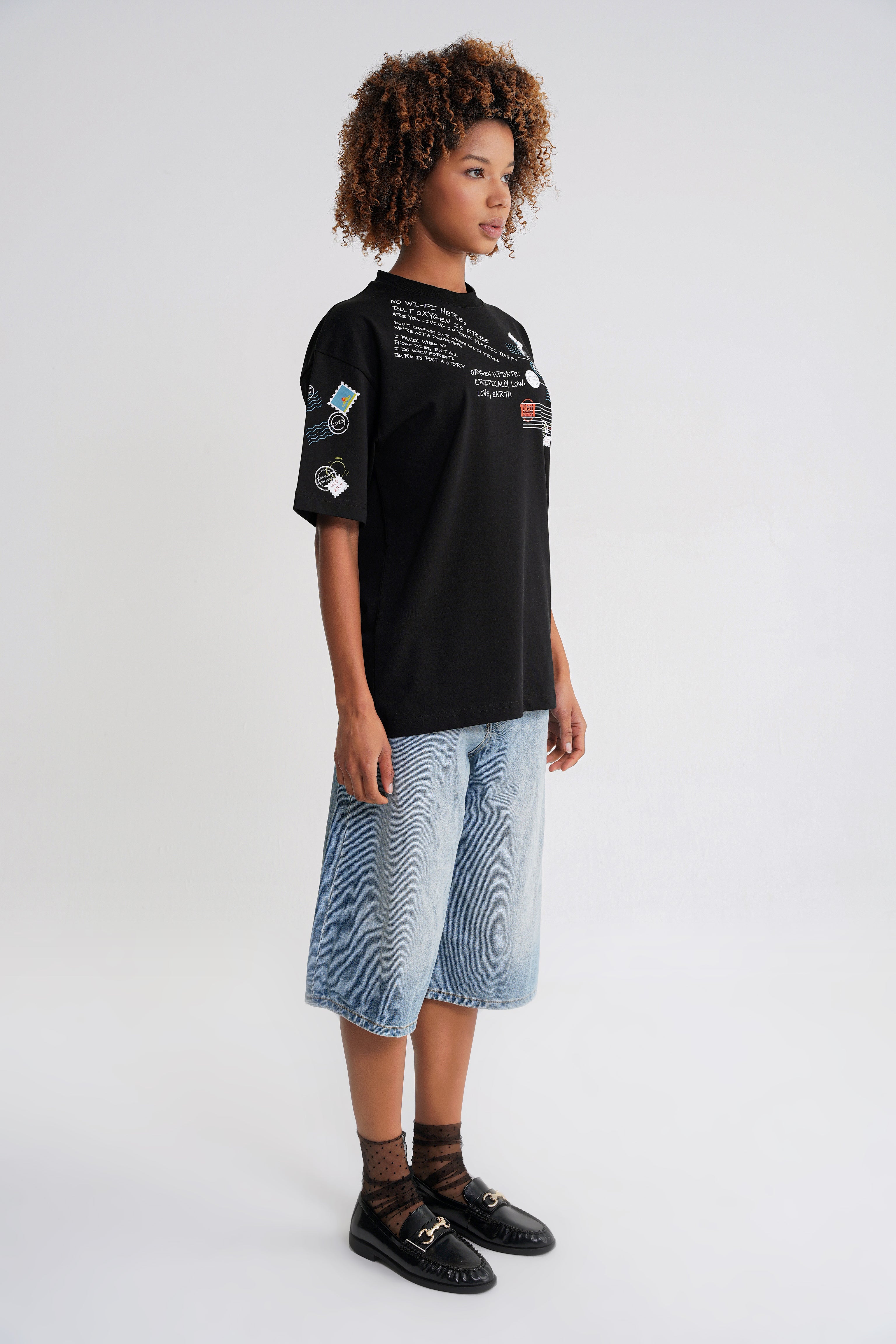 Oxygen Oversize  T-shirt Black