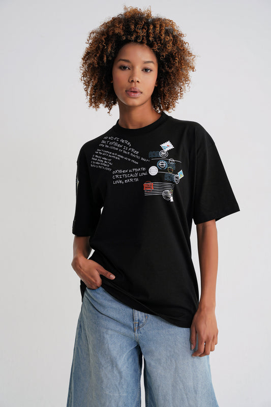 Oxygen Oversize  T-shirt Black